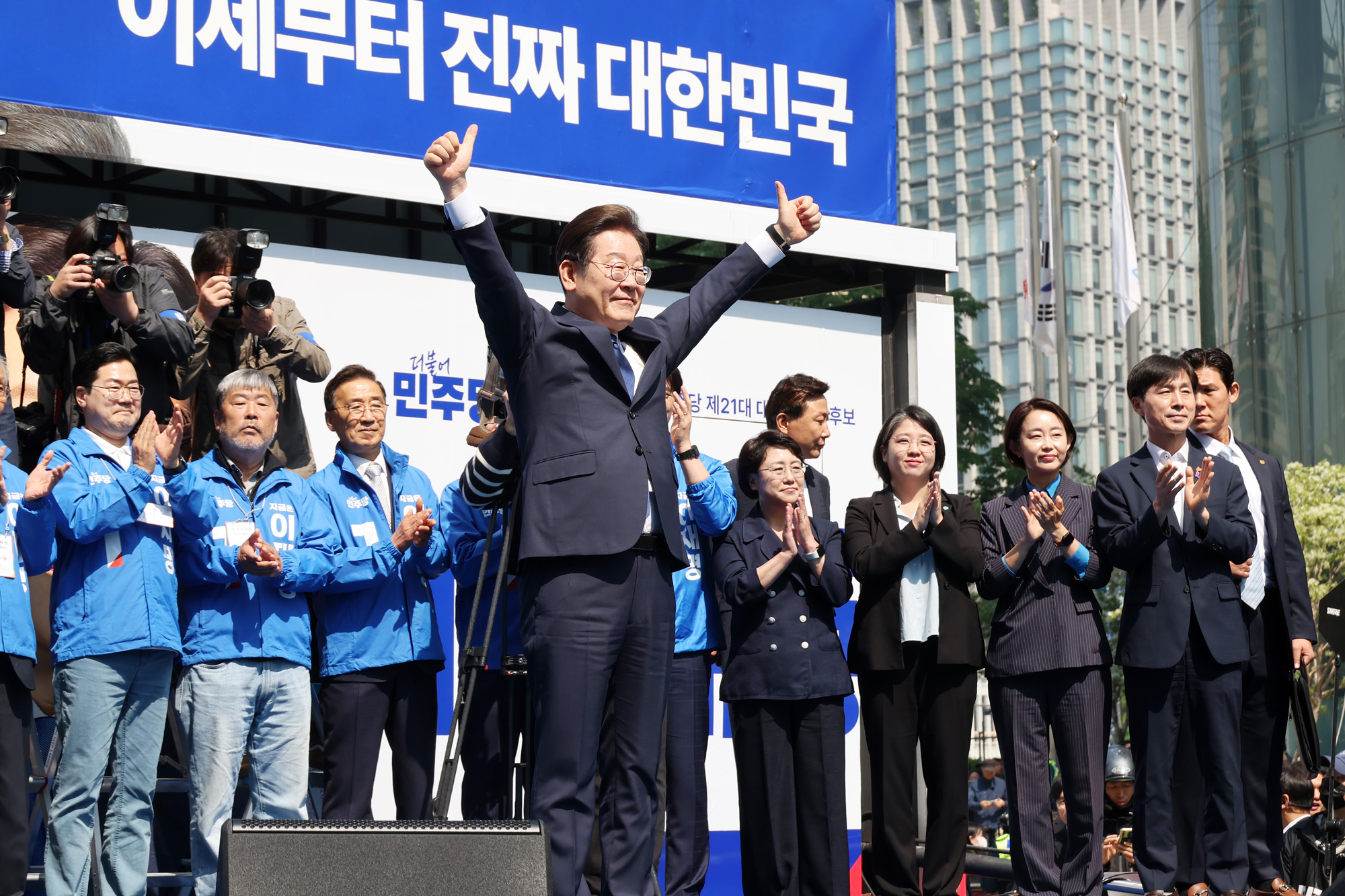 정치;국회;이재명;더불어민주당대선후보;이재명첫유세;대통령후보선거유세