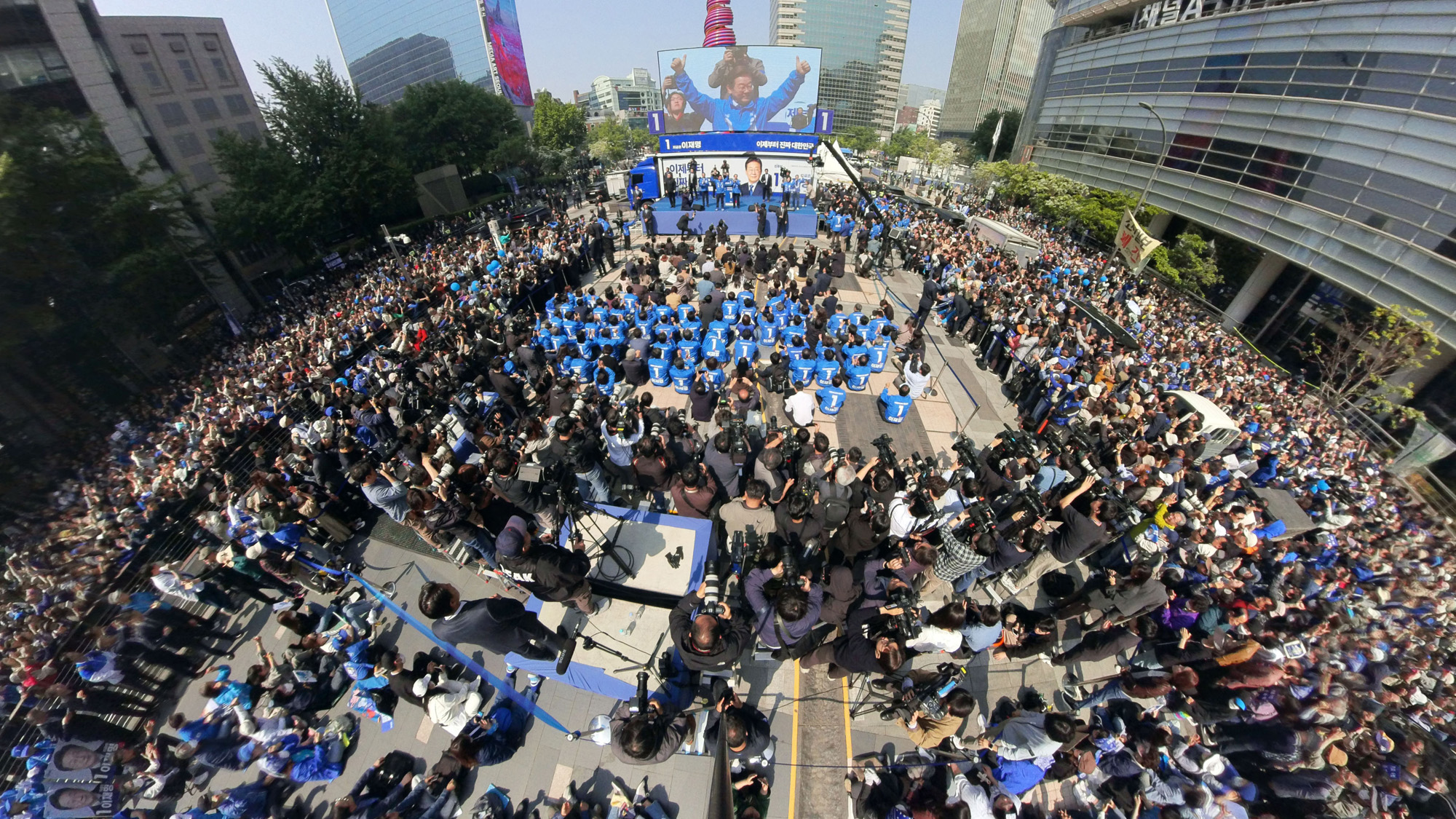 정치;국회;이재명;더불어민주당대선후보;이재명첫유세;대통령후보선거유세