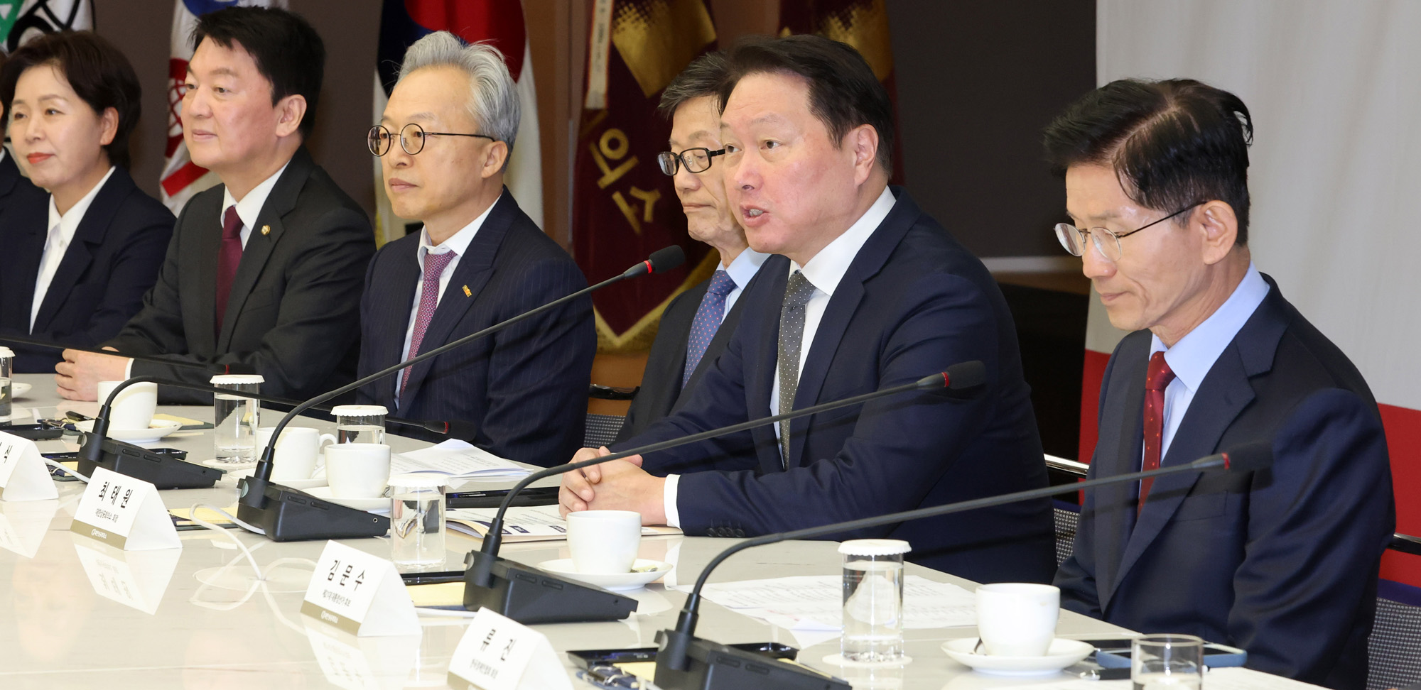 정치;대선;선거유세;국민의힘대선후보;김문수;경제5단체장간담회;최태원