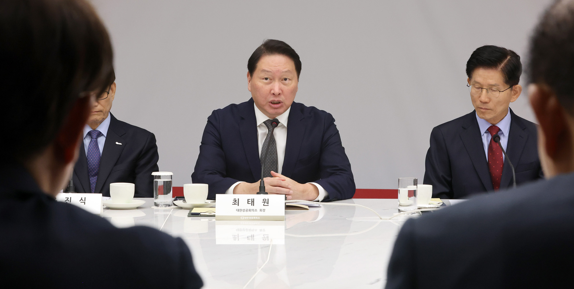 정치;대선;선거유세;국민의힘대선후보;김문수;경제5단체장간담회;최태원