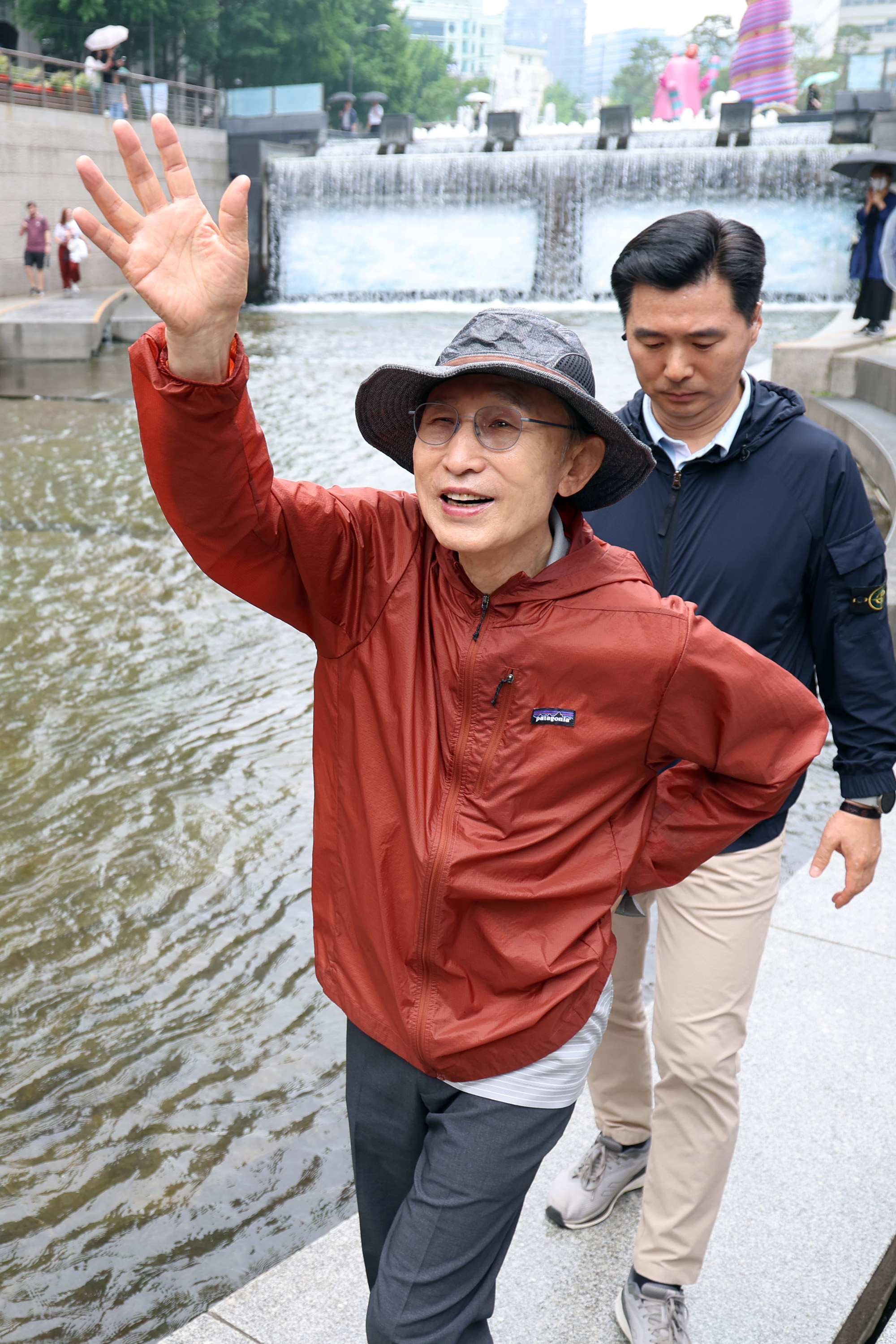 이명박 청계천 산책 대선