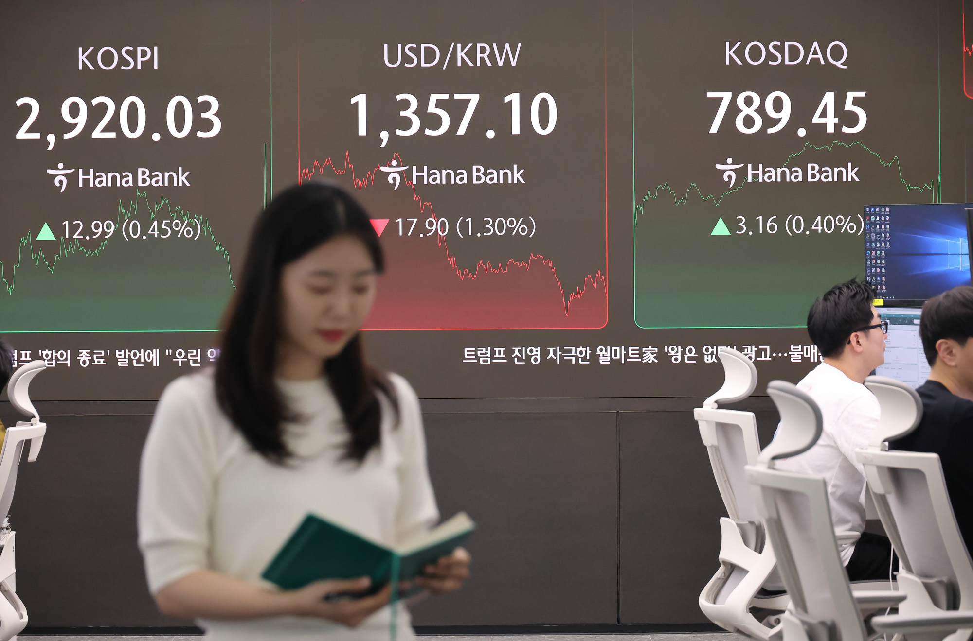 하나은행 딜링룸 코스피 상승세