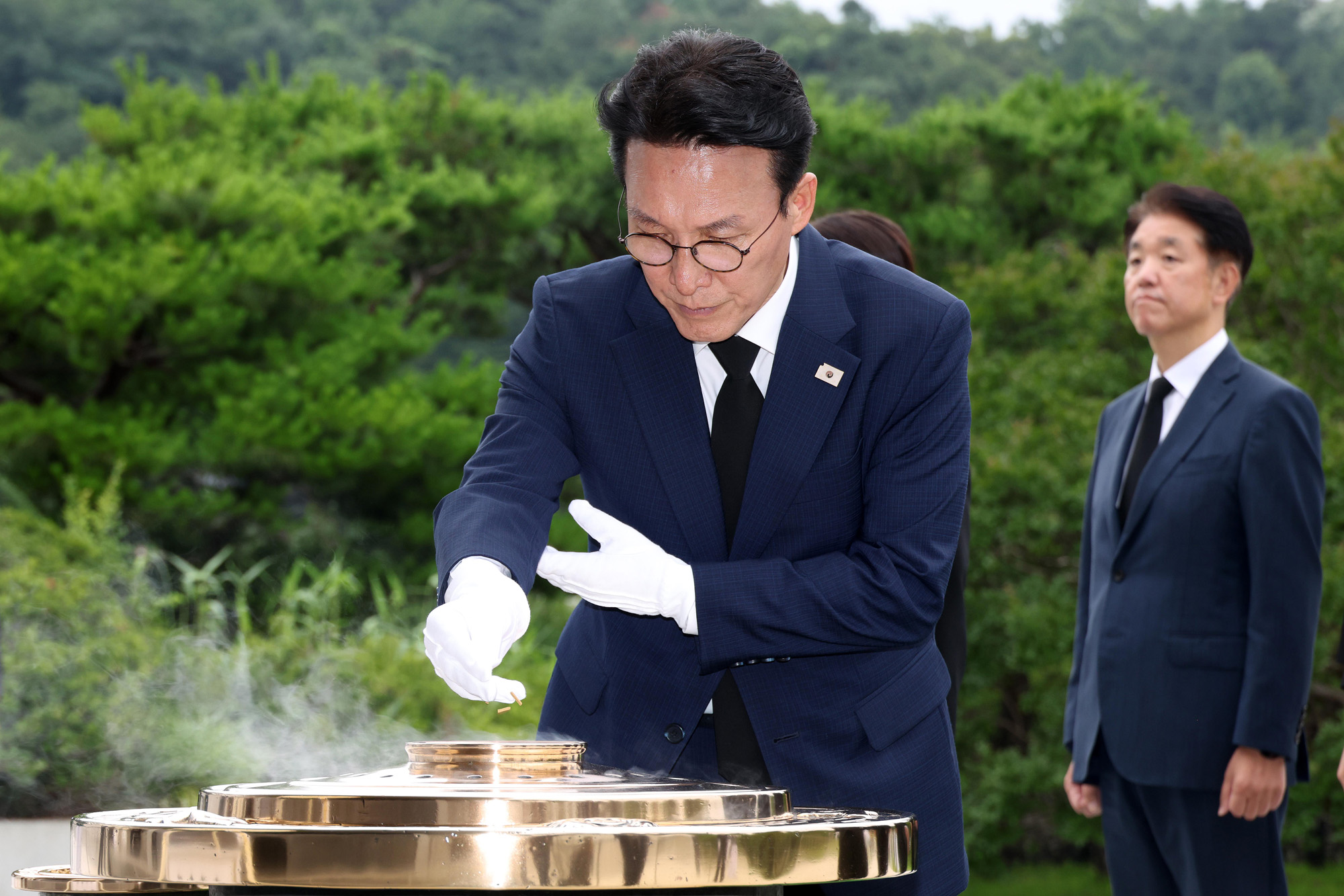 김민석 신임 국무총리 국립서울현충원 참배