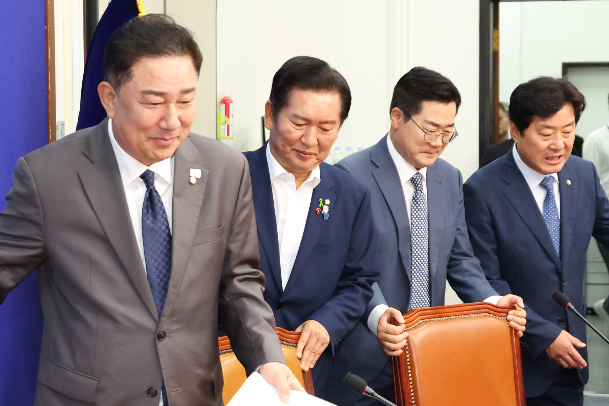 정치;국회;더불어민주당 공명선거실천서약식;김병기;정청래;박찬대;황명선