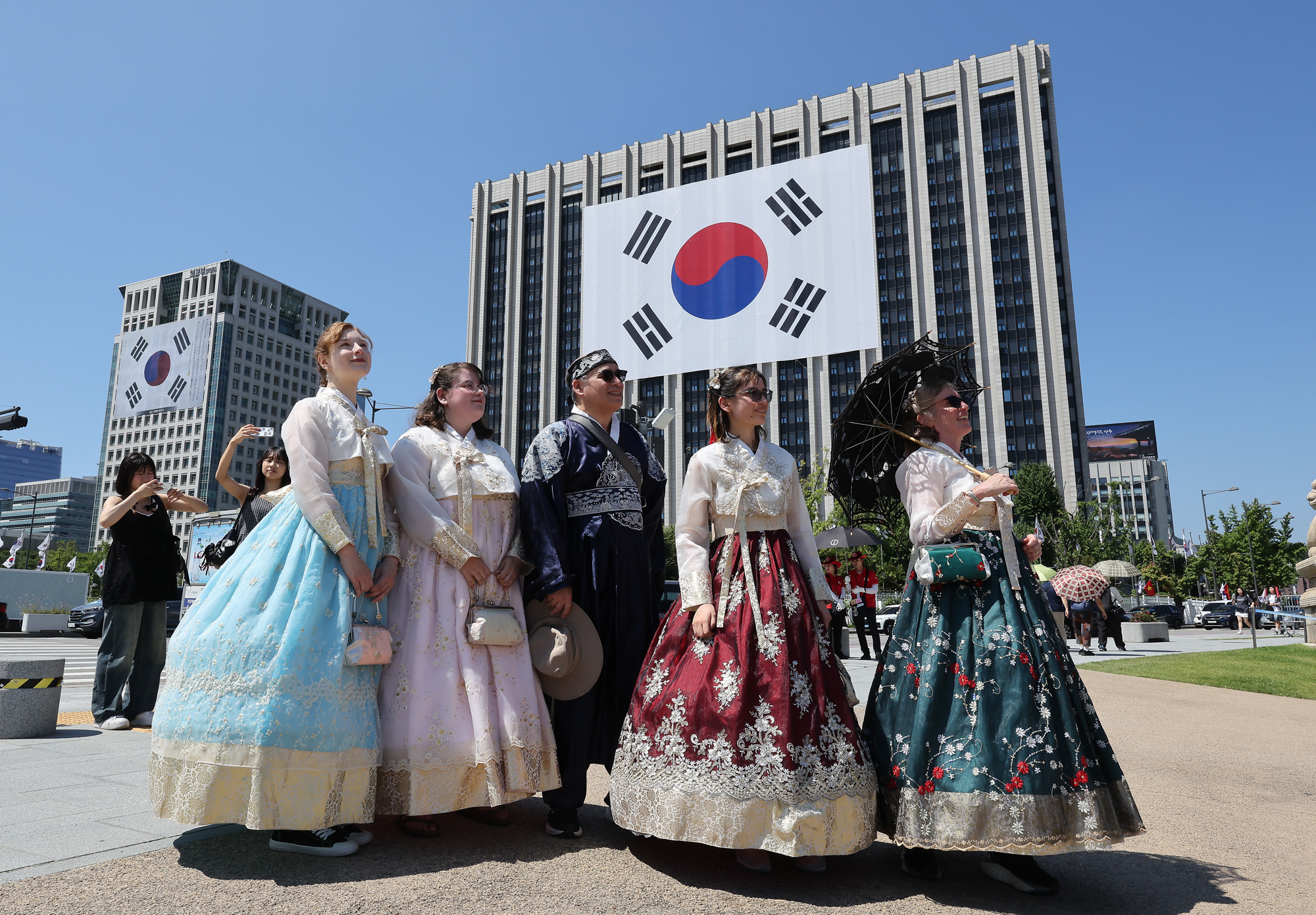 태극기 광복절 김구 광화문