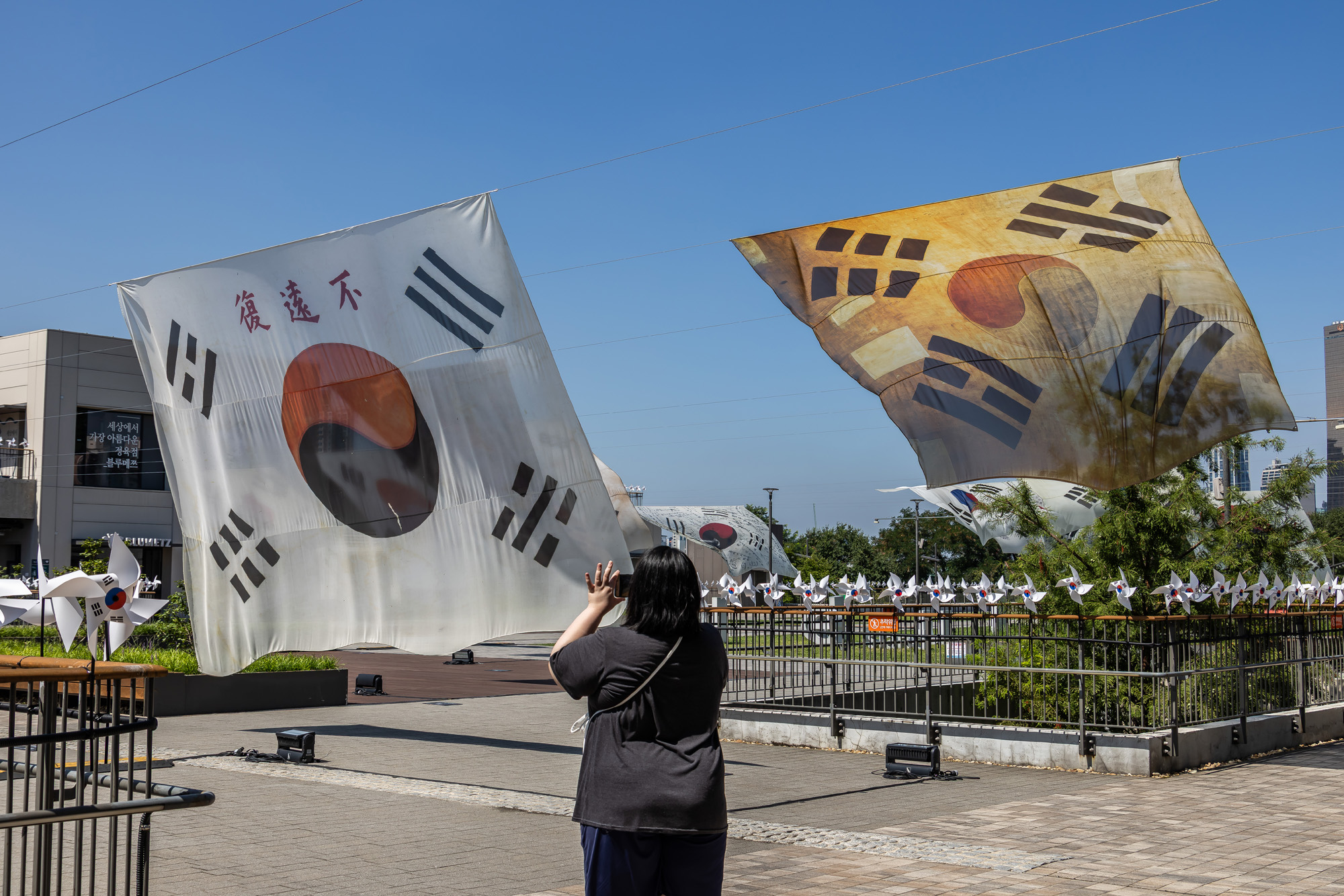 사회;역사;광복절;광복80주년;독립운동태극기;시대별태극기전시;노들섬태극기전시;대형태극기