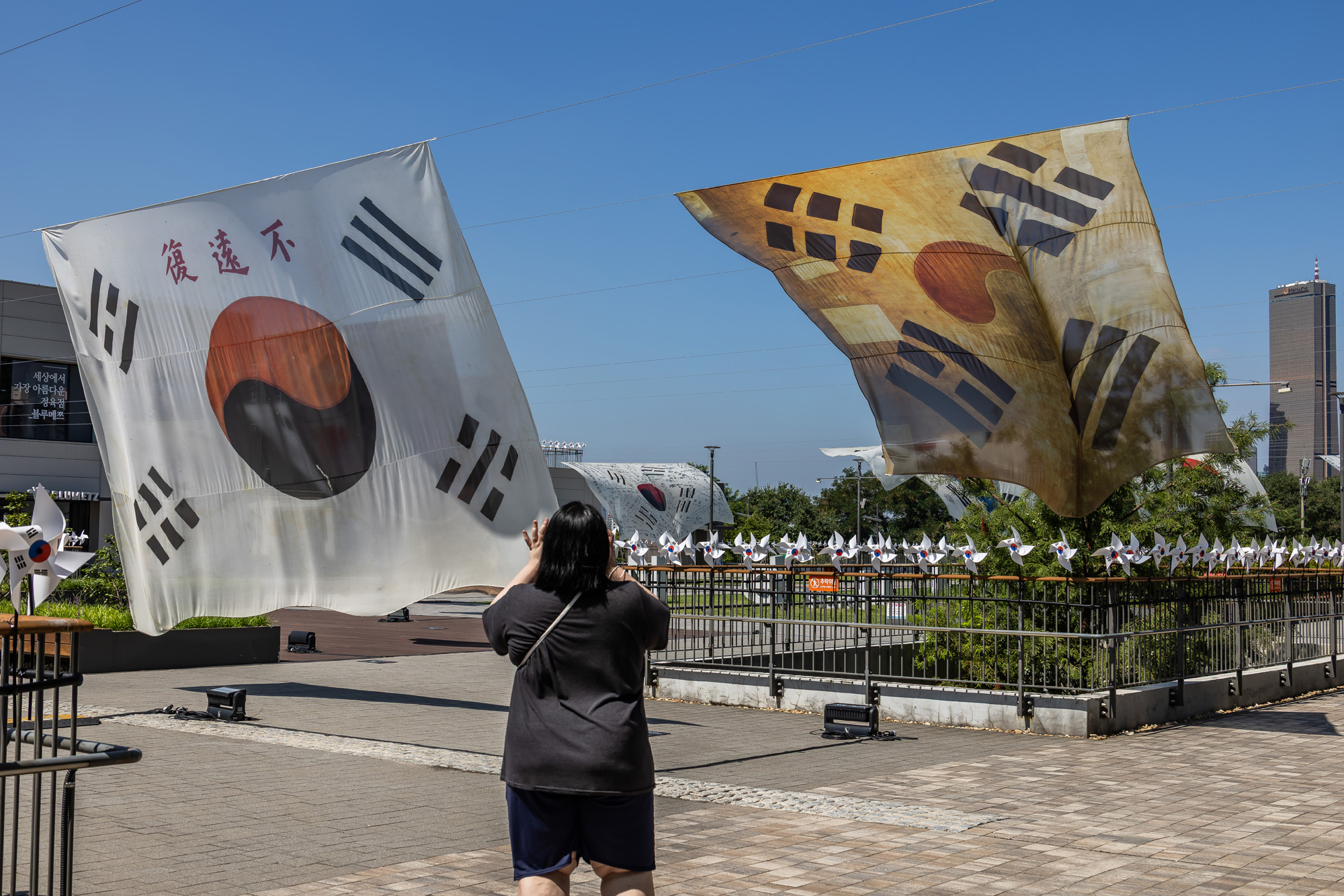 사회;역사;광복절;광복80주년;독립운동태극기;시대별태극기전시;노들섬태극기전시;대형태극기