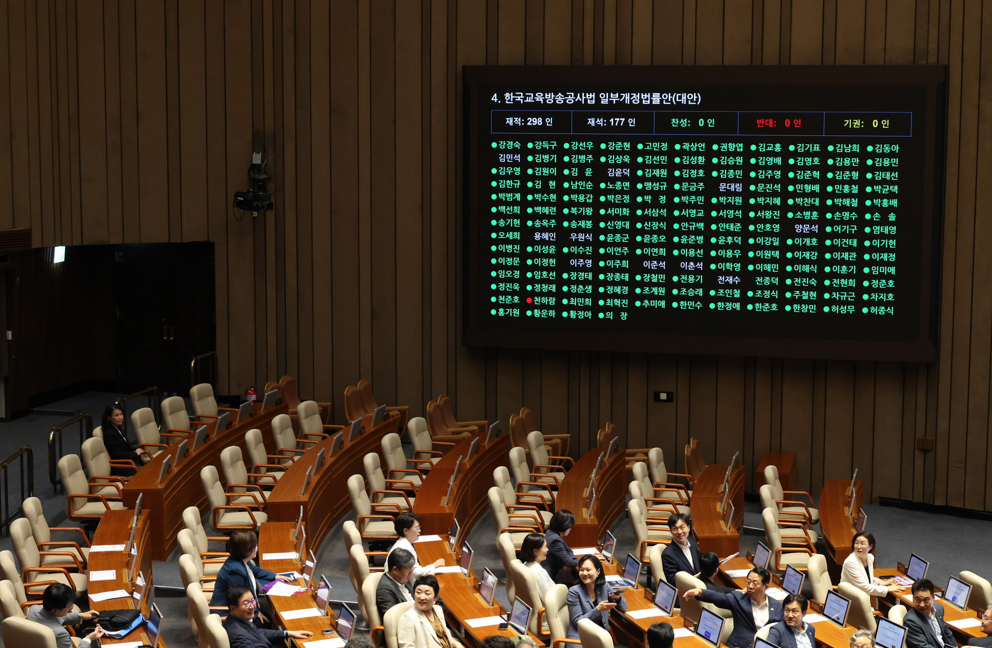 정치;국회;본회의;한국교육방송공사법개정안;방송3법;방송법필리버스터;무제한토론;이진숙