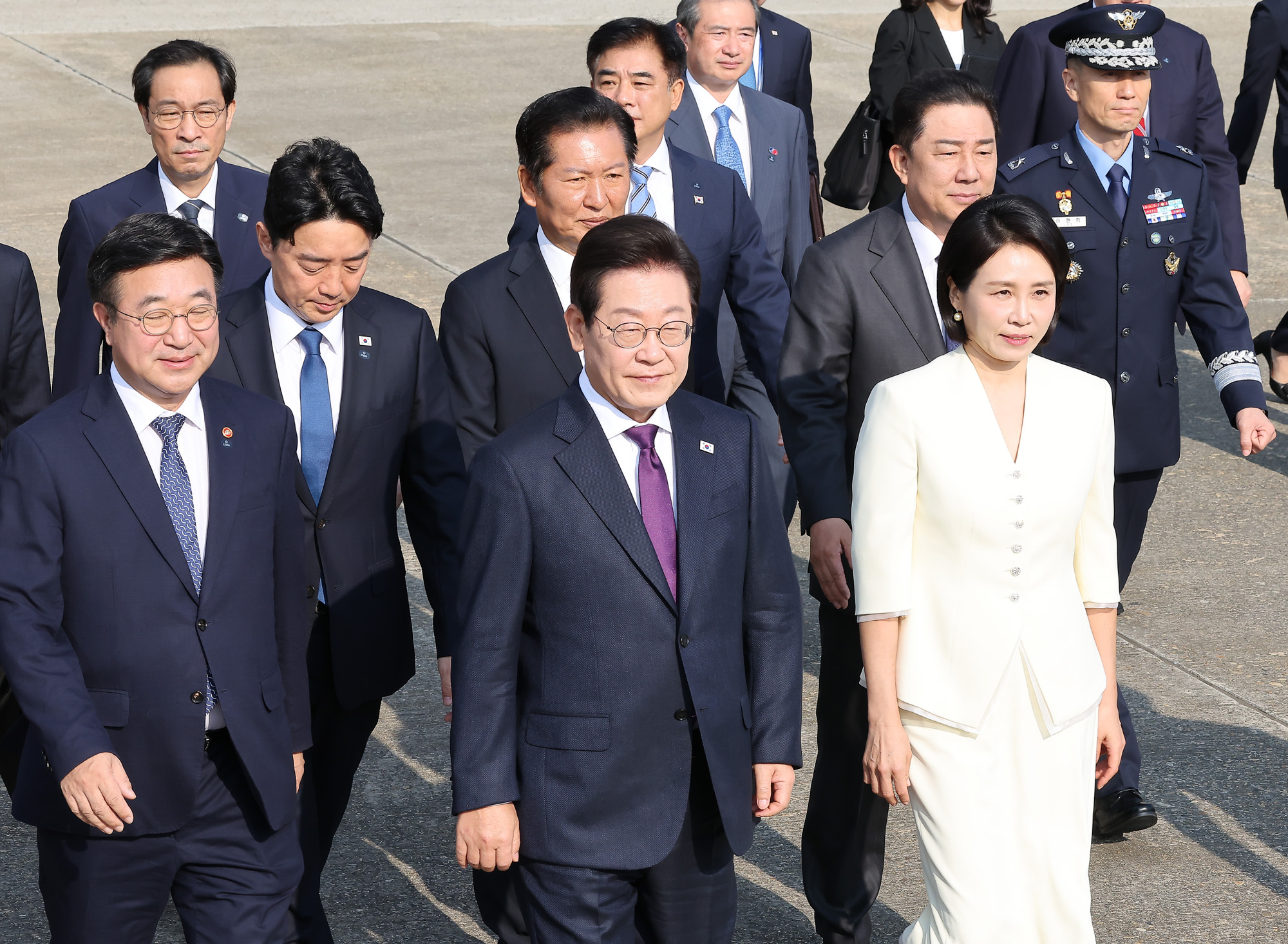 이재명;대통령;김혜경;정상회담;서울공항;일;본 미국;방일;방미