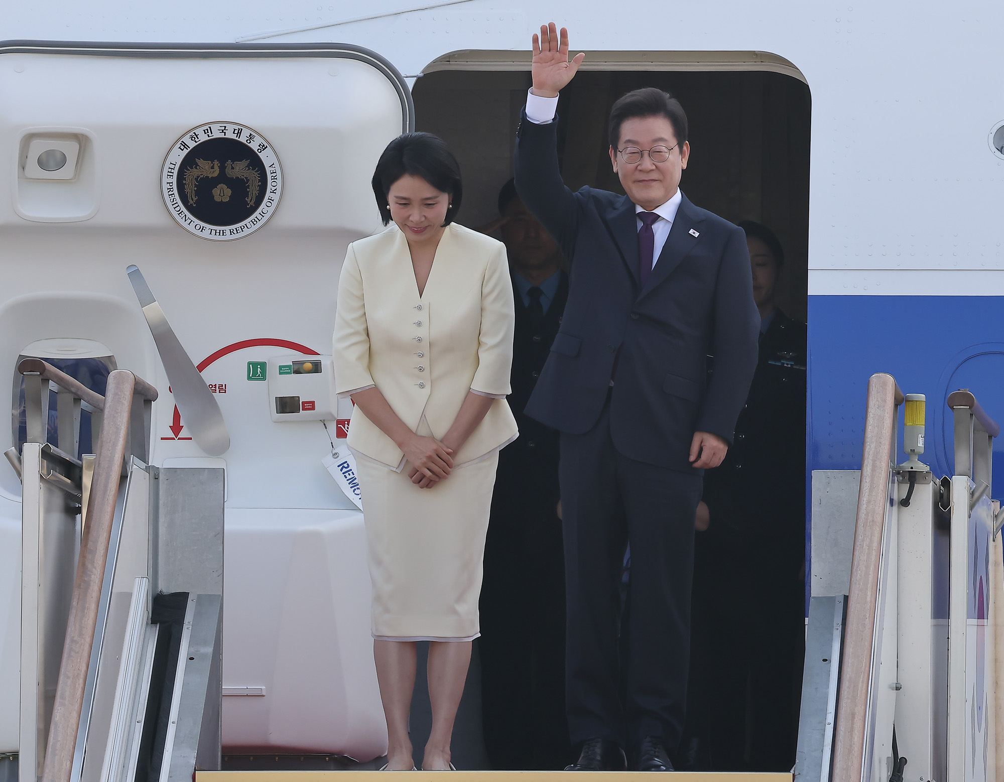 이재명;대통령;김혜경;정상회담;서울공항;일;본 미국;방일;방미