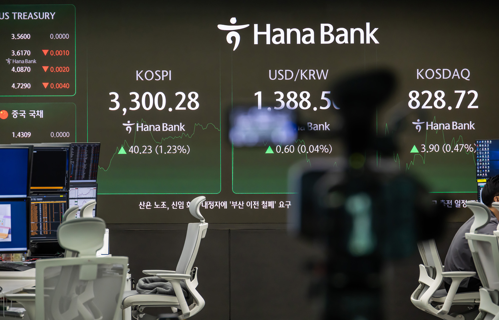 경제;주식;주가;코스피;국장;하나은행딜링룸;코스피스케치;코스피3300선돌파
