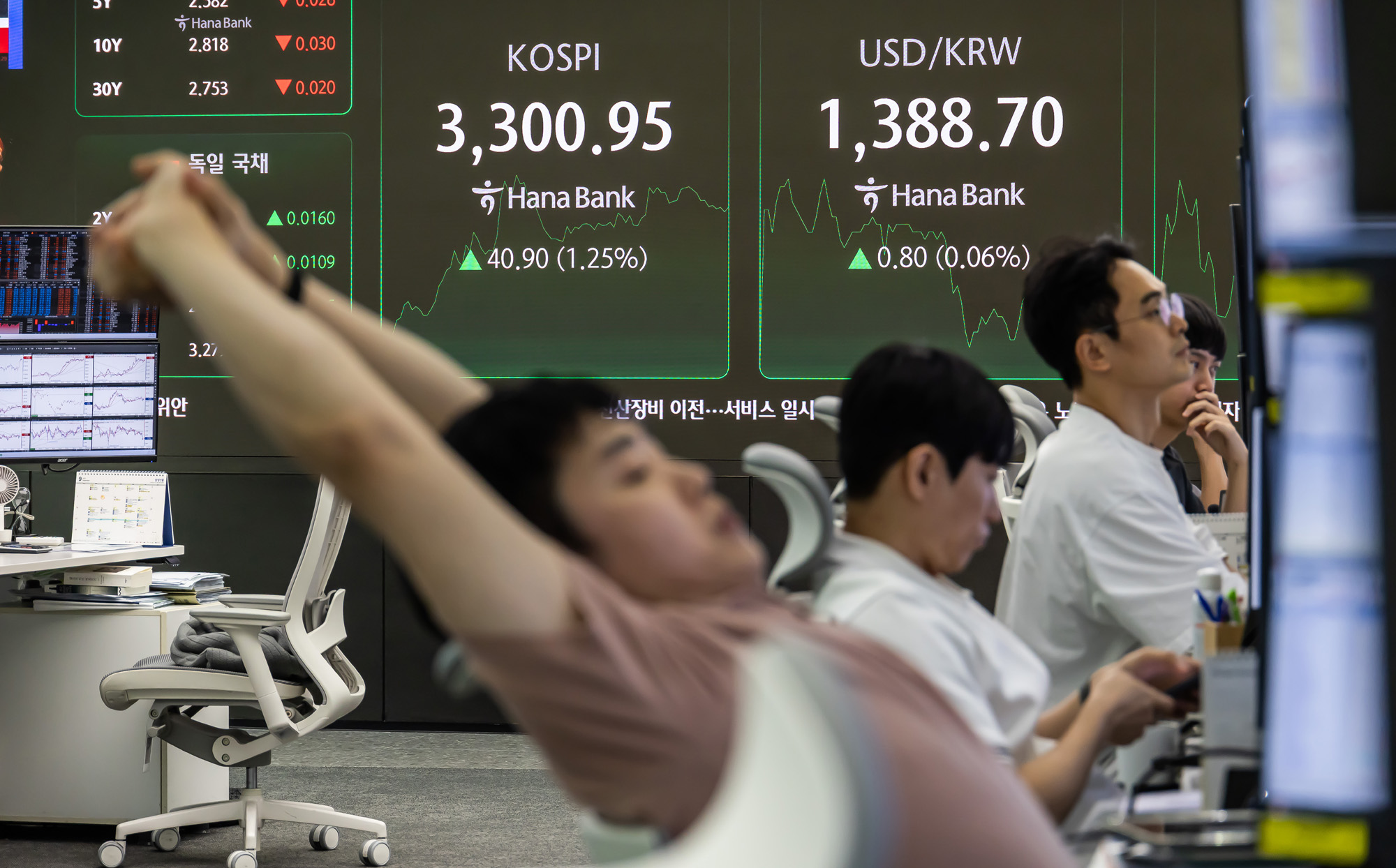 경제;주식;주가;코스피;국장;하나은행딜링룸;코스피스케치;코스피3300선돌파