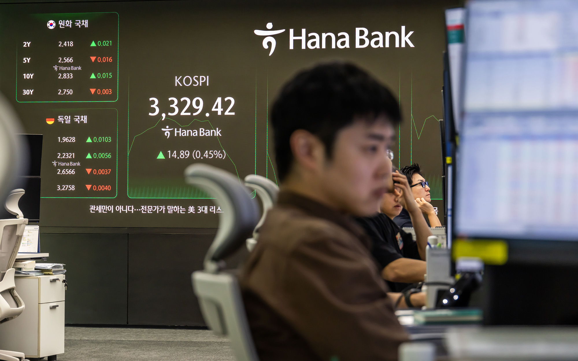 경제;주식;주가;코스피;국장;하나은행딜링룸;코스피스케치;코스피3300선돌파;코스피최고치경신