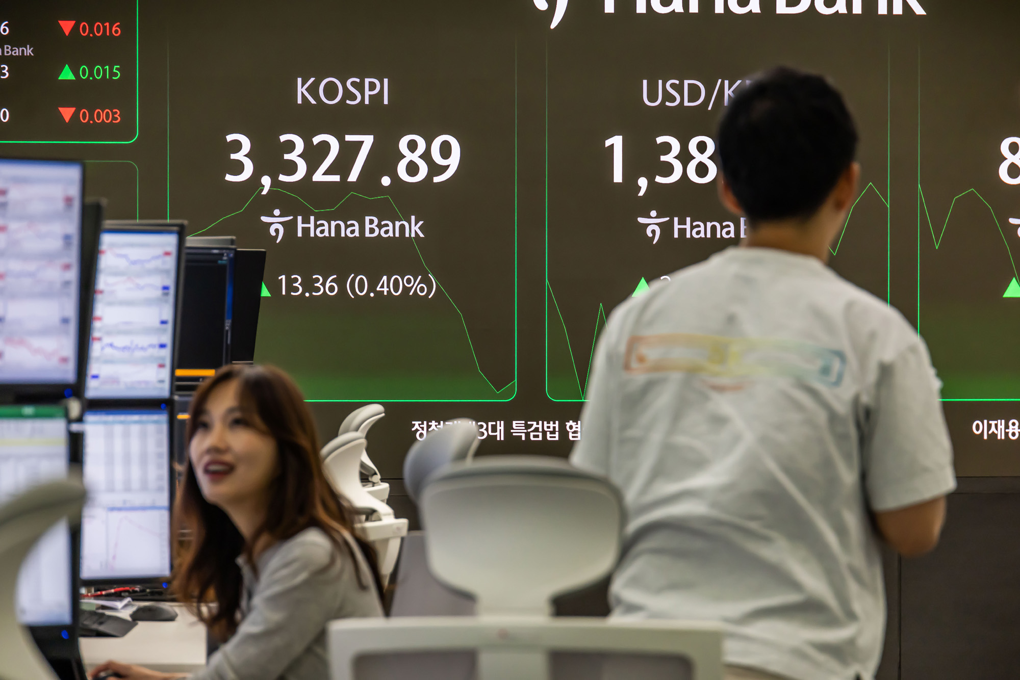 경제;주식;주가;코스피;국장;하나은행딜링룸;코스피스케치;코스피3300선돌파;코스피최고치경신