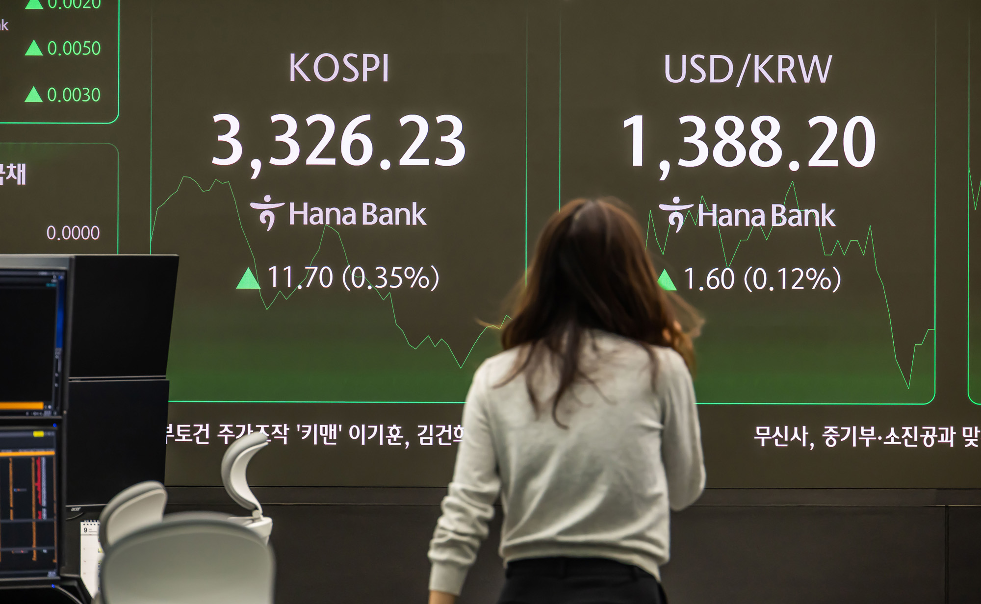 경제;주식;주가;코스피;국장;하나은행딜링룸;코스피스케치;코스피3300선돌파;코스피최고치경신