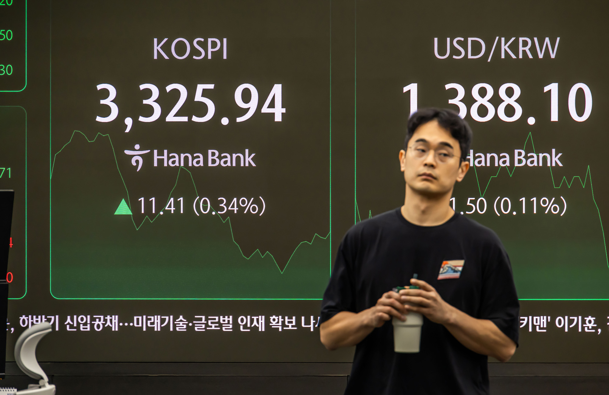 경제;주식;주가;코스피;국장;하나은행딜링룸;코스피스케치;코스피3300선돌파;코스피최고치경신