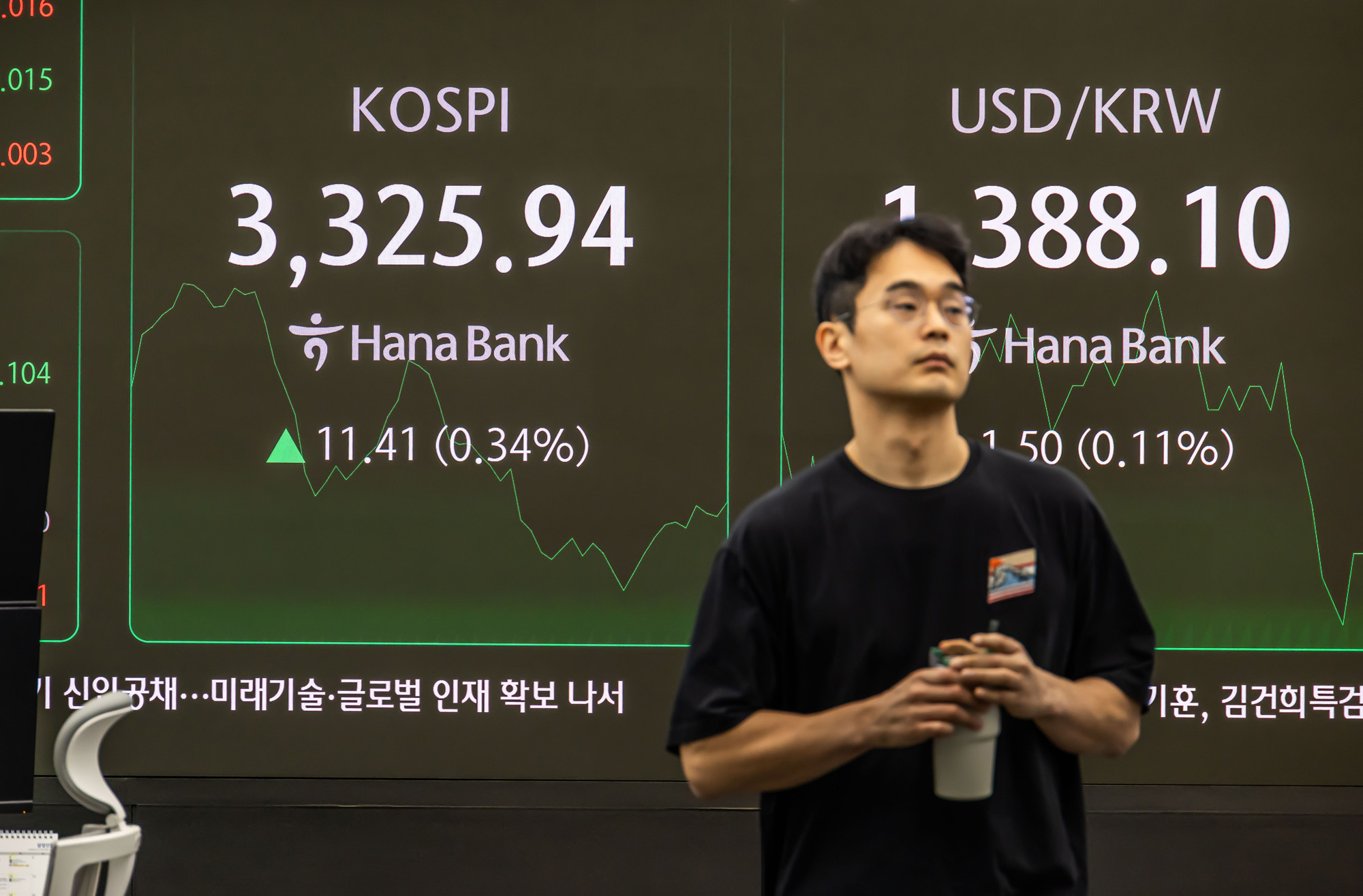 경제;주식;주가;코스피;국장;하나은행딜링룸;코스피스케치;코스피3300선돌파;코스피최고치경신