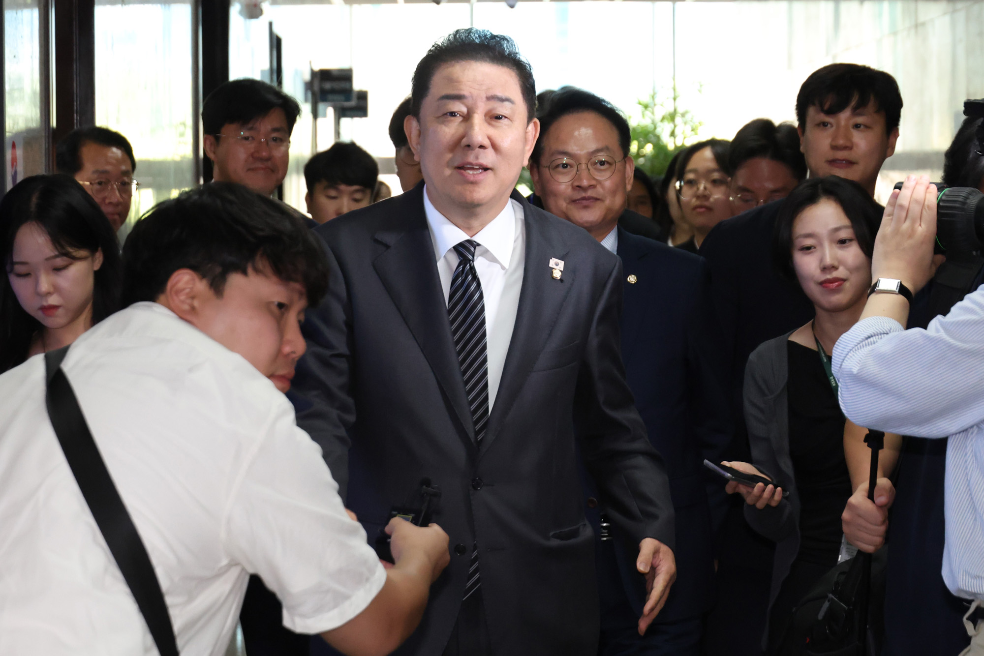 정치;국회;더불어민주당 의원총회;김병기