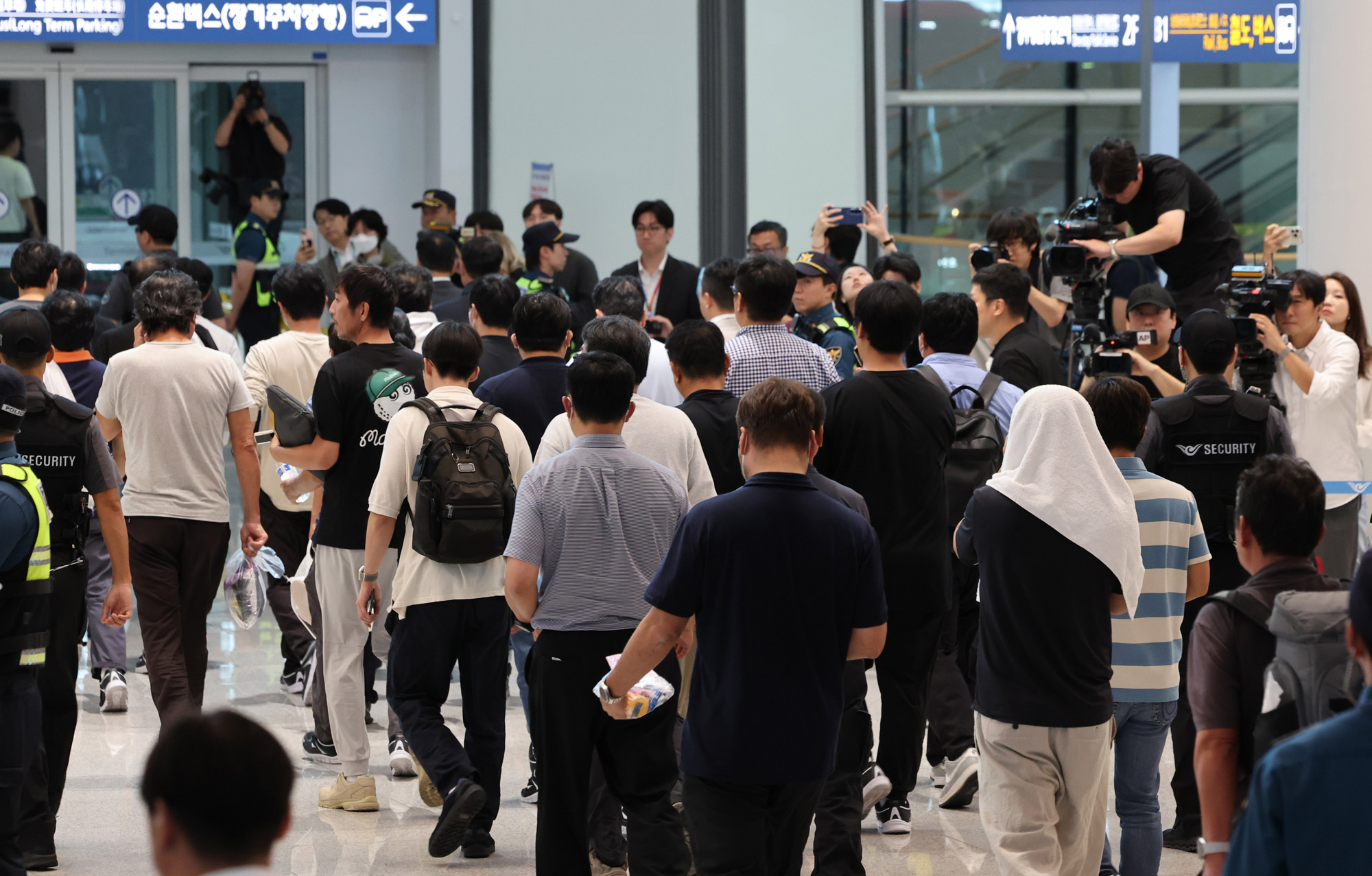 미국;포크스턴;이민세관단속국;구금시설;석방;현대차;LG에너지솔루션;배터리공장;구금한국인석방;인천공항;아틀란타