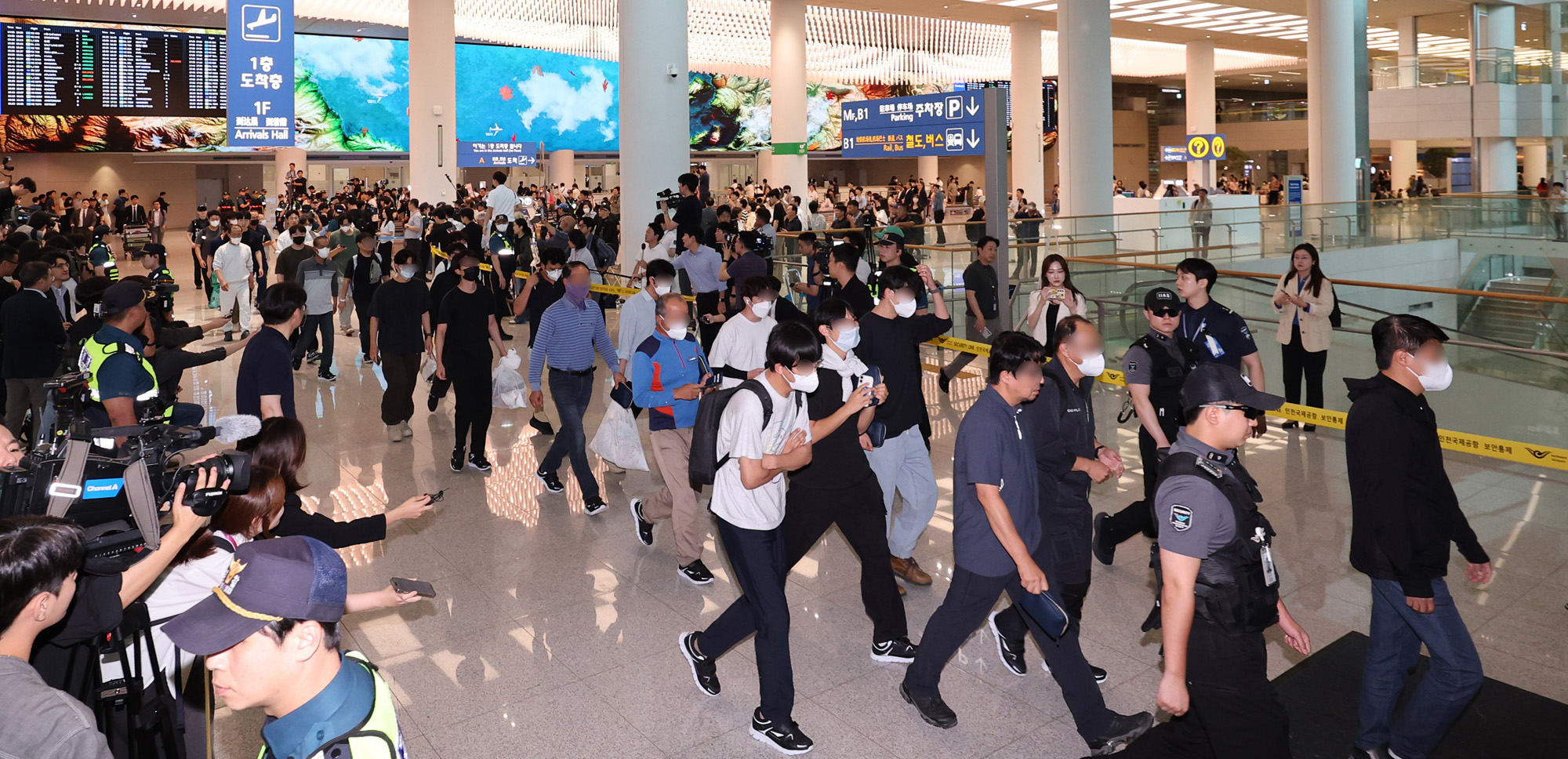 미국;포크스턴;이민세관단속국;구금시설;석방;현대차;LG에너지솔루션;배터리공장;구금한국인석방;인천공항;아틀란타