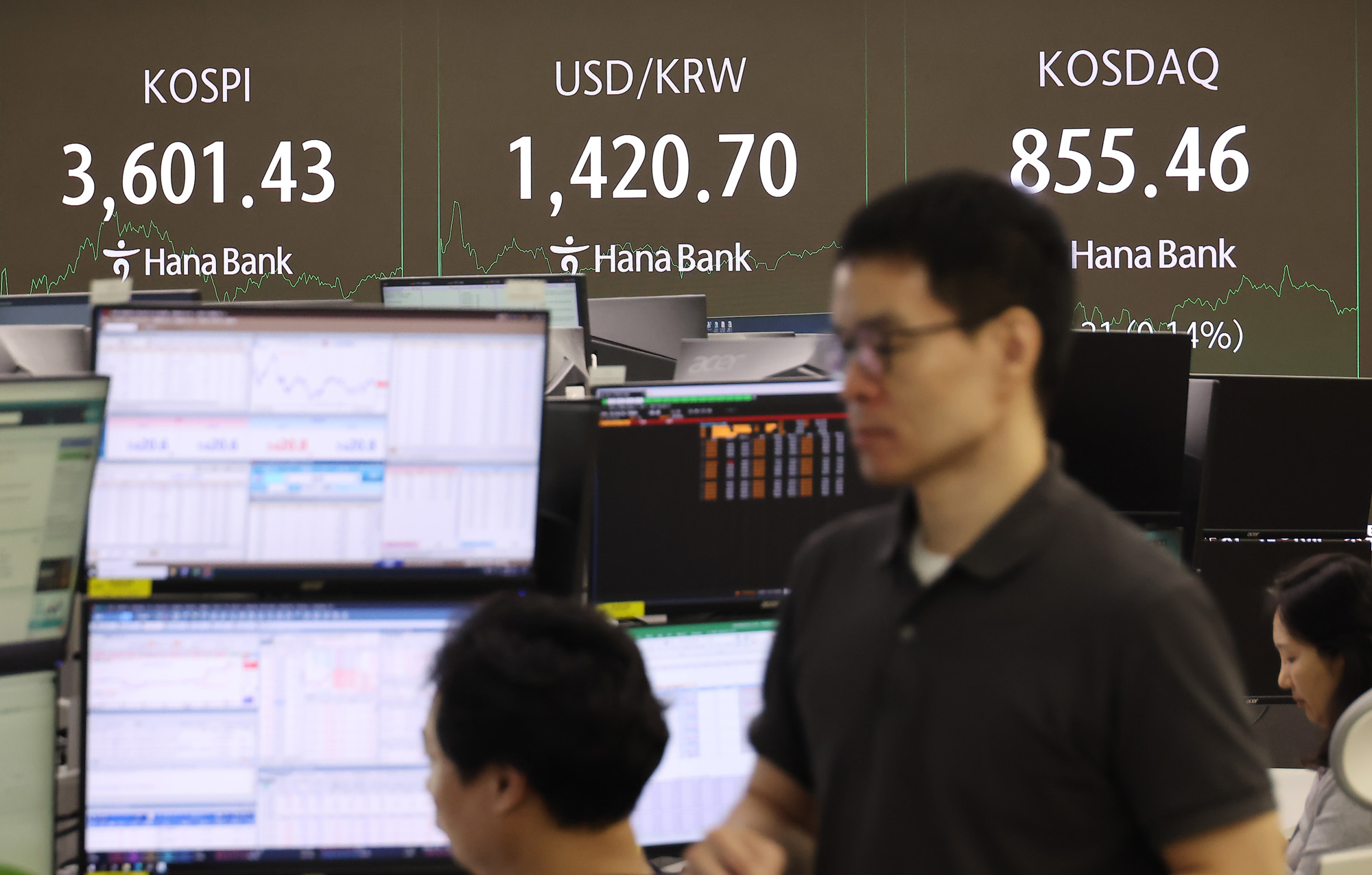 코스피;하나은행;딜링룸;환율;외환;증시;코스닥
