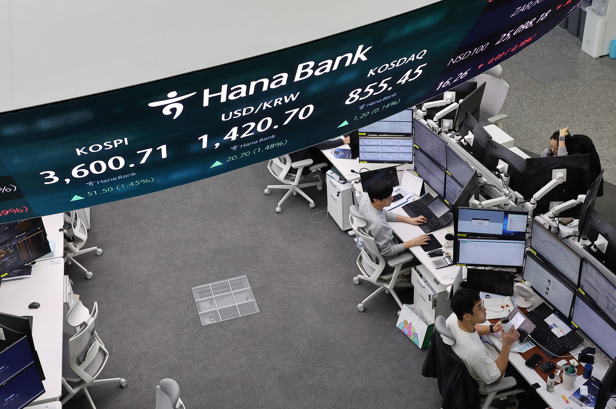 코스피;하나은행;딜링룸;환율;외환;증시;코스닥