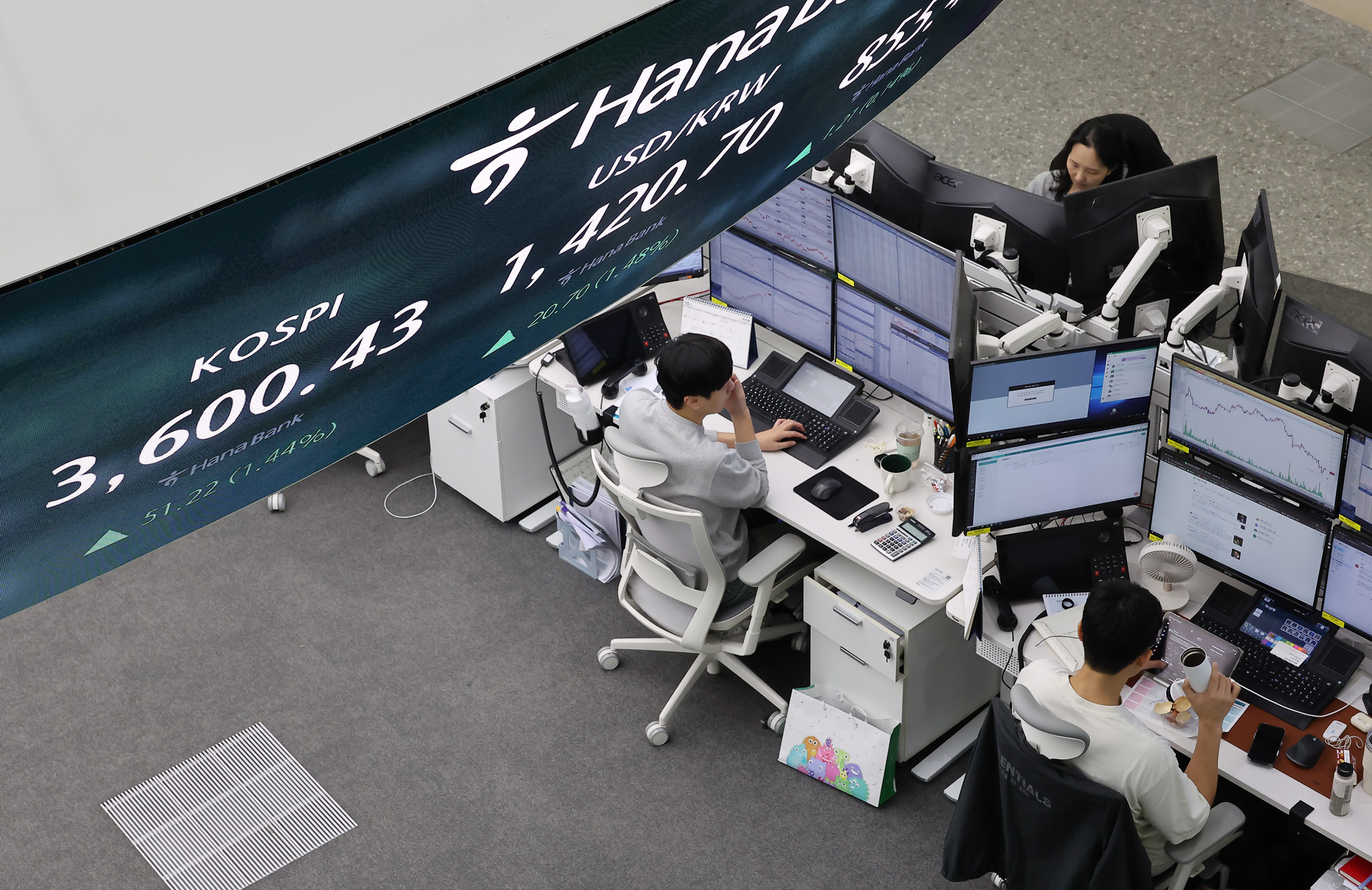 코스피;하나은행;딜링룸;환율;외환;증시;코스닥