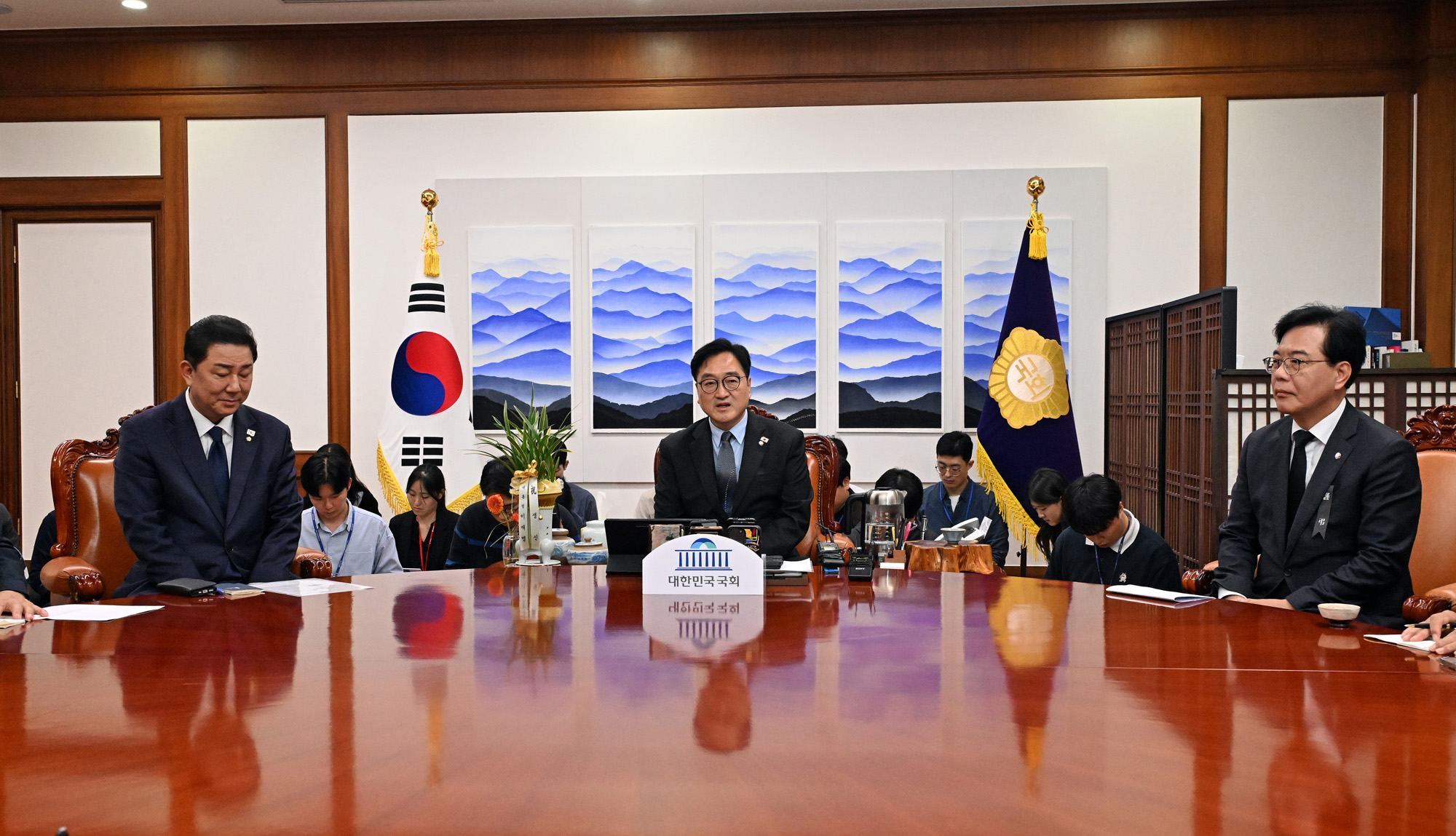 정치;국회;우원식;김병기;송언석;국회의장여야원내대표회동