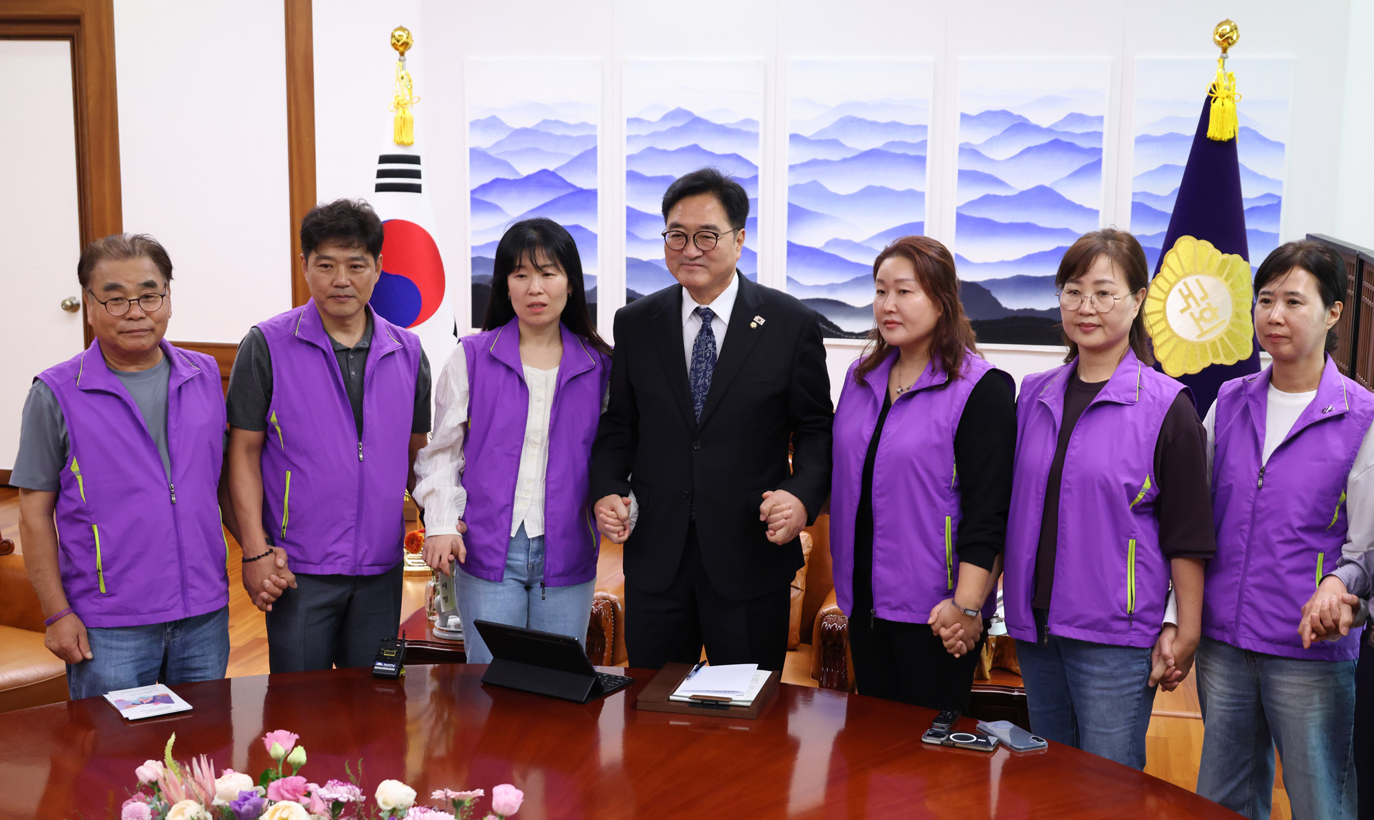 정치;국회;우원식 국회의장;이태원참사유가족