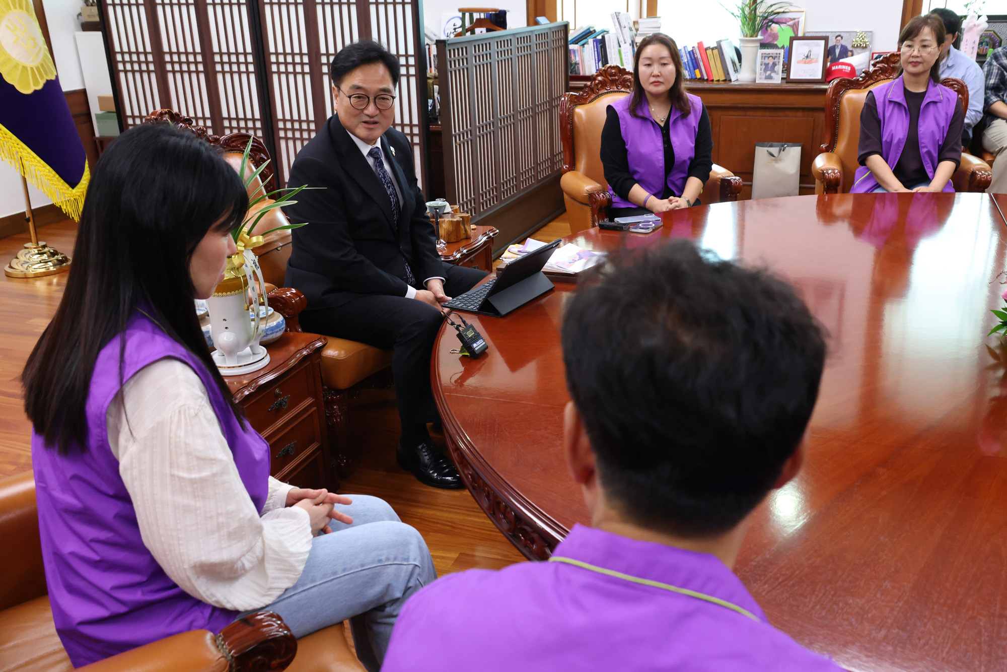 정치;국회;우원식 국회의장;이태원참사유가족