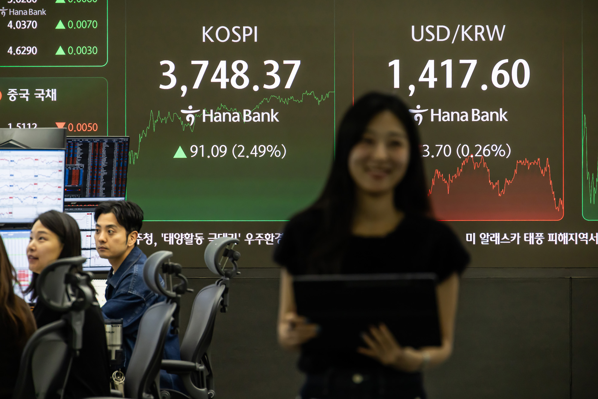 경제;금융;주식;주가;코스피;코스피종가;코스피최고치;코스피신고가;하나은행딜링룸;국장;코스피3700선돌파