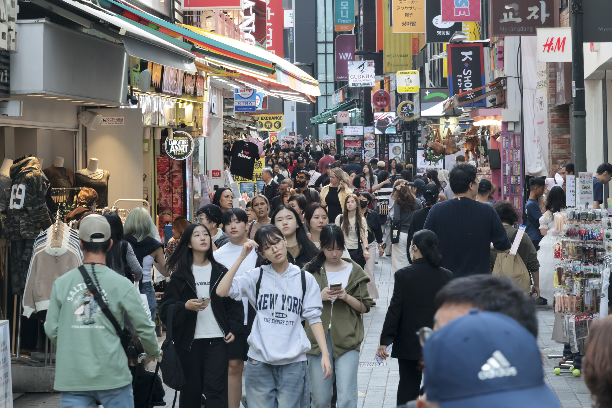 중국인;외국인;명동;관광;서울관광
