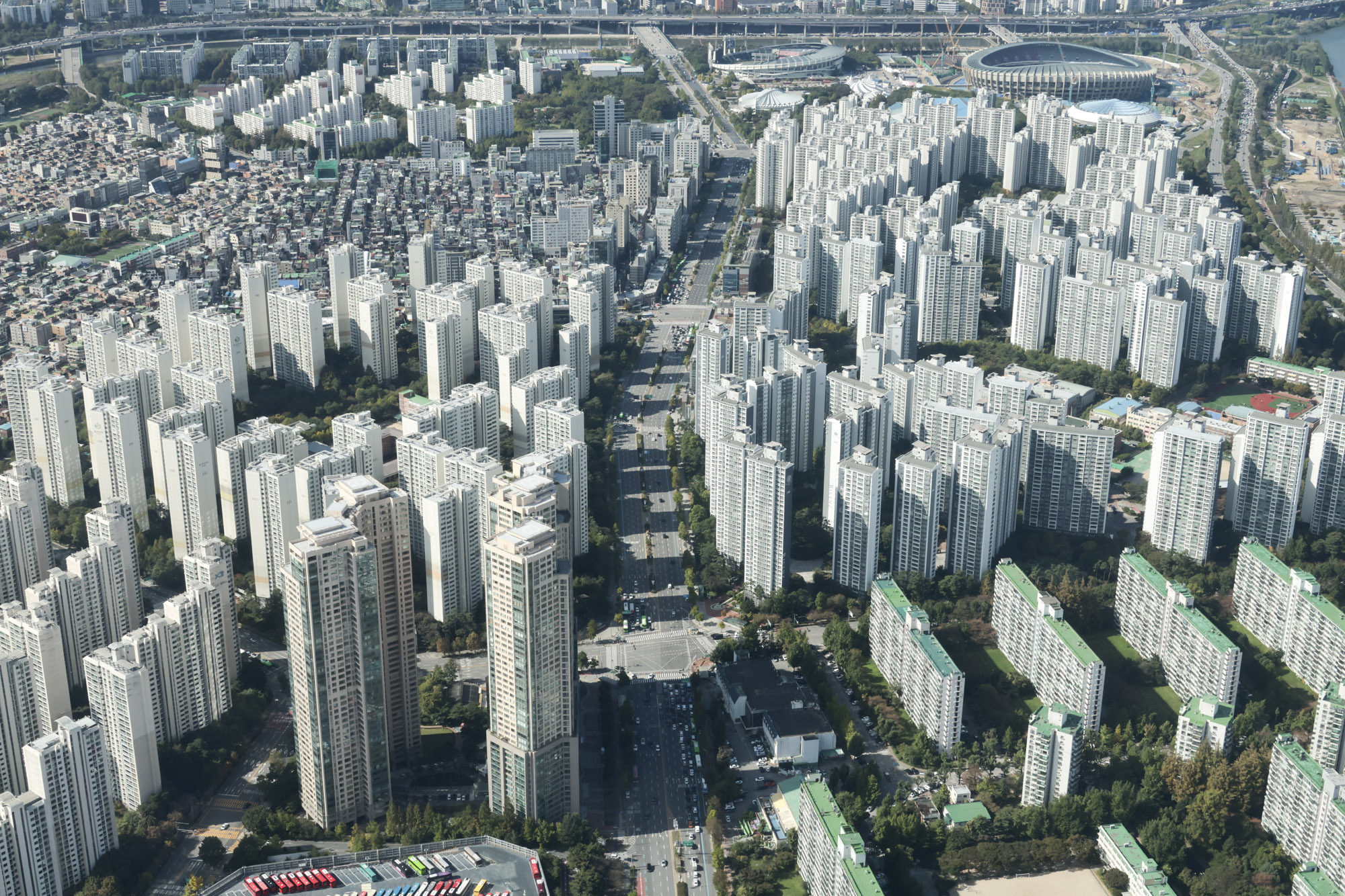 아파트;서울시내;아파트전경;아파트단지;롯데타워전망대;서울스카이