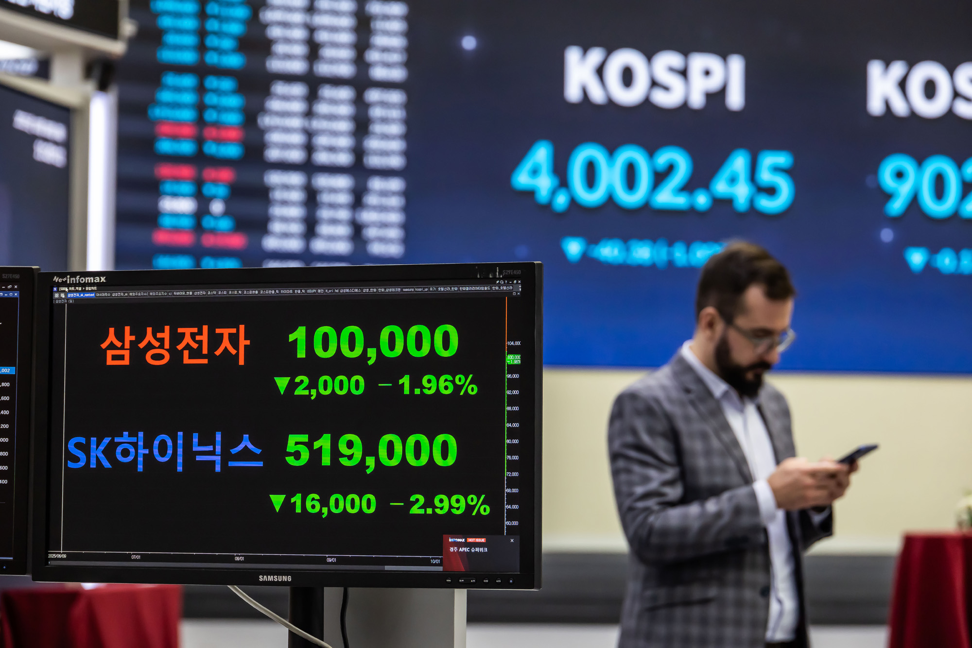 경제;주식;주가;코스피;코스피4000돌파;코스피4000;KOSPI4000;여의도한국거래소;주식상승장