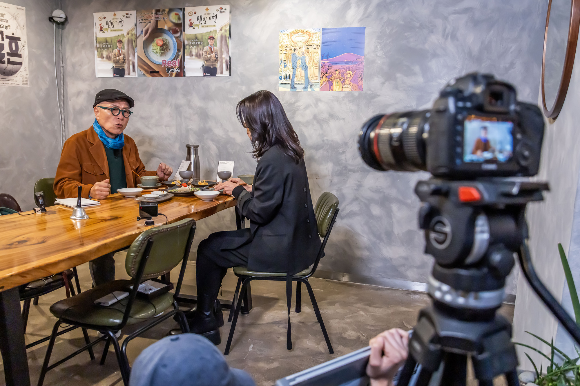 방송;연예;우먼센스;TV조선;식객허영만의백반기행현장스케치;만화가허영만;허영만백반기행촬영