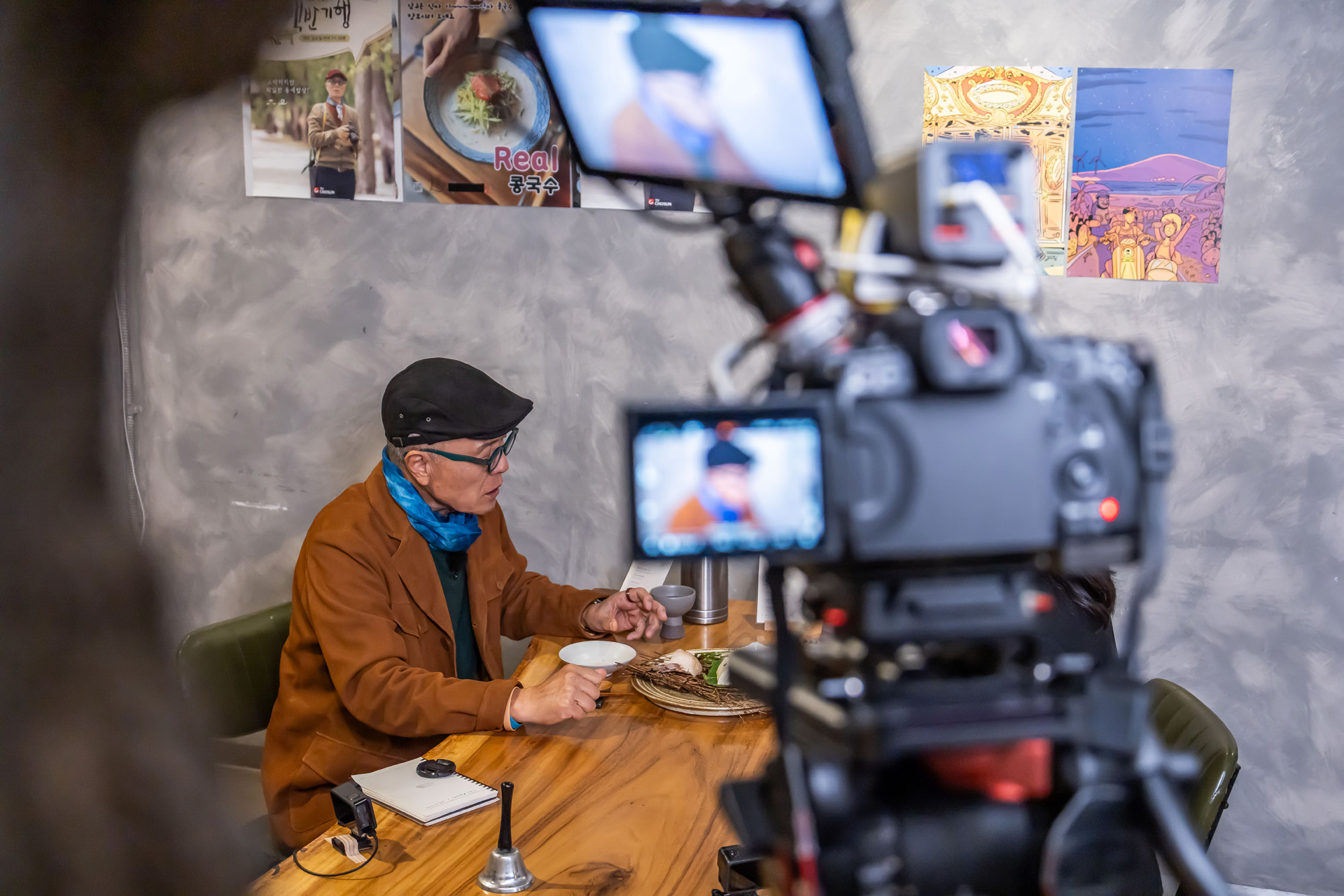 방송;연예;우먼센스;TV조선;식객허영만의백반기행현장스케치;만화가허영만;허영만백반기행촬영