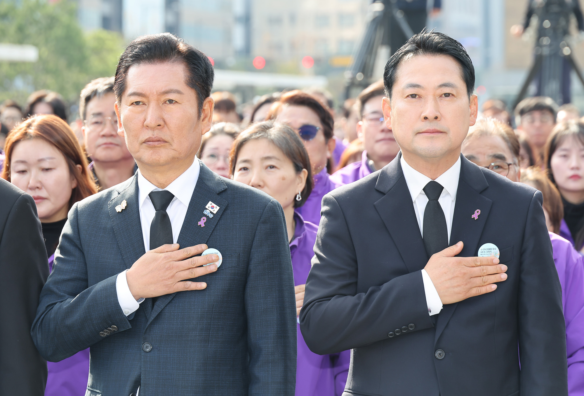 이태원 참사;3주기 기억식;광화문광장;이태원;1029;참사;우원식 김민석;정청례;장동혁;조국