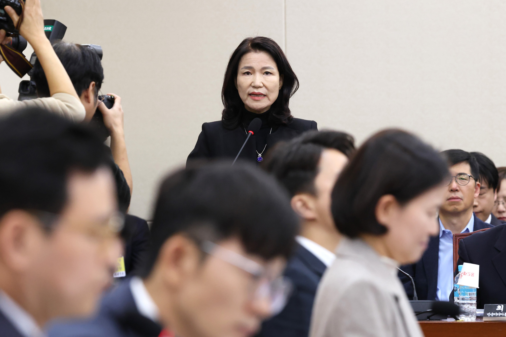 정치;국회;과학기술정보방송통신위원회;종합감사;이진숙;최민희딸화환