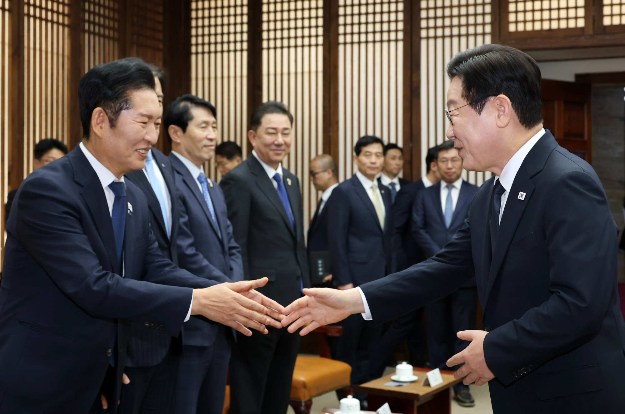 정치;국회;이재명대통령 시정연설;이재명 5부요인환담.조희대;우원식;이재명