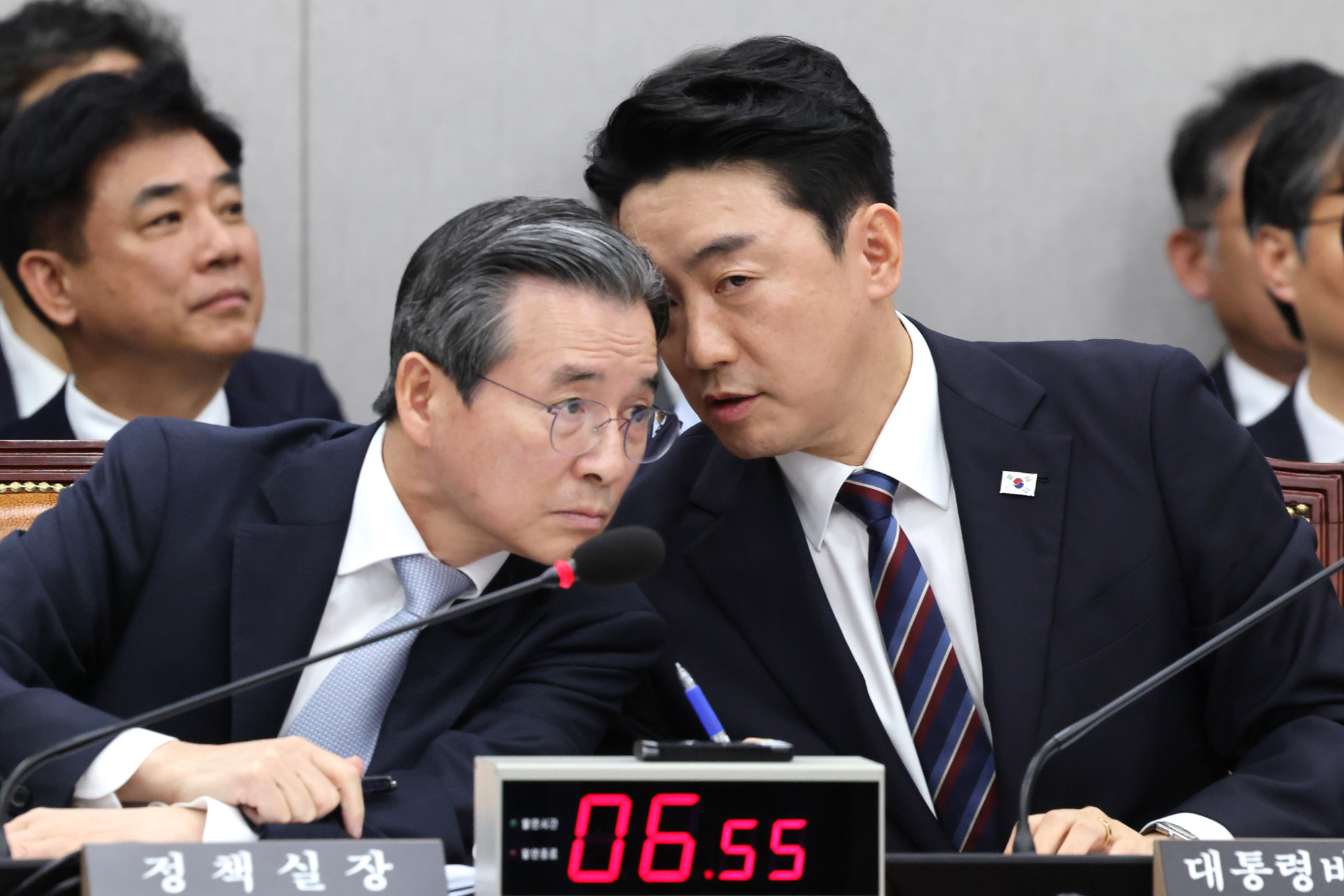 정치;국회;운영위원회;대통령실 국정감사;강훈식 대통령비서실장;김용범 정책실장