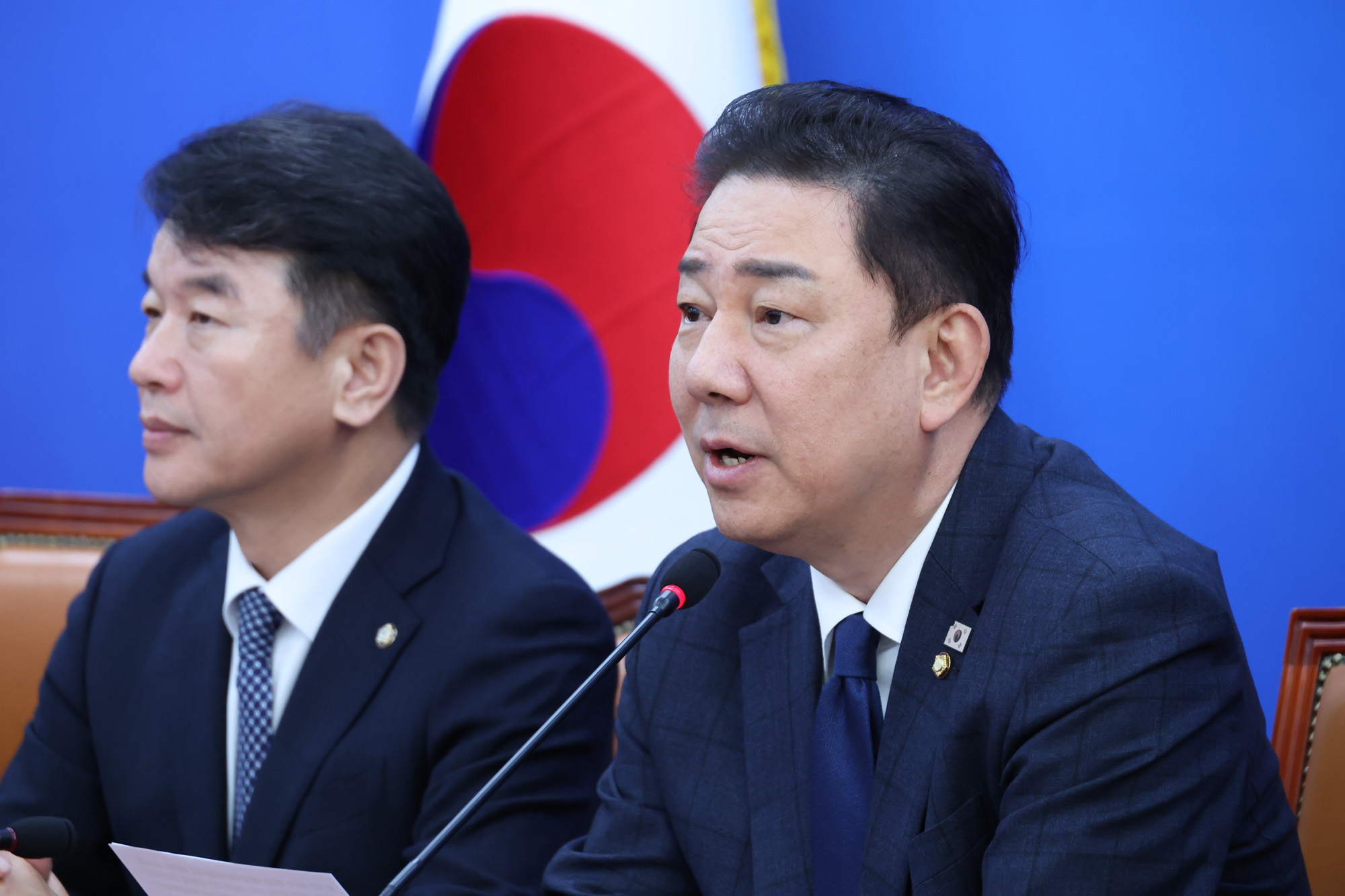 정치;국회;더불어민주당 원내대책회의;김병기