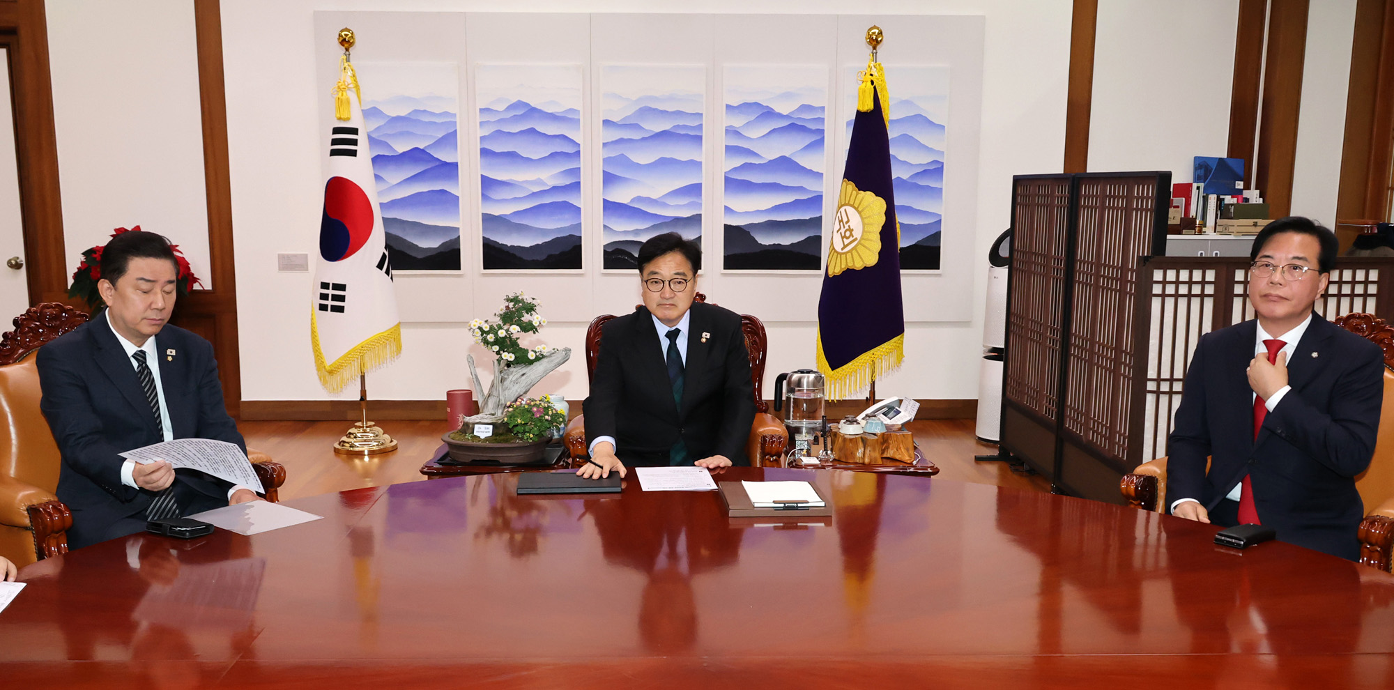 정치;국회;우원식;송언석;김병기;원내대표회동