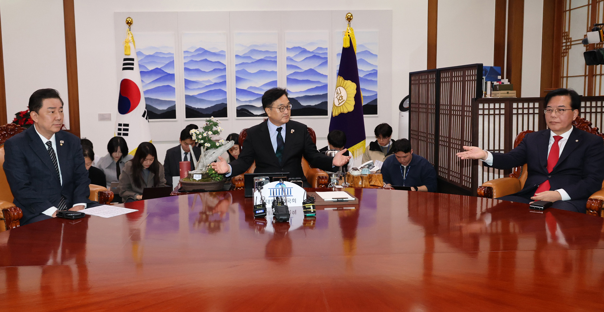 정치;국회;우원식;송언석;김병기;원내대표회동