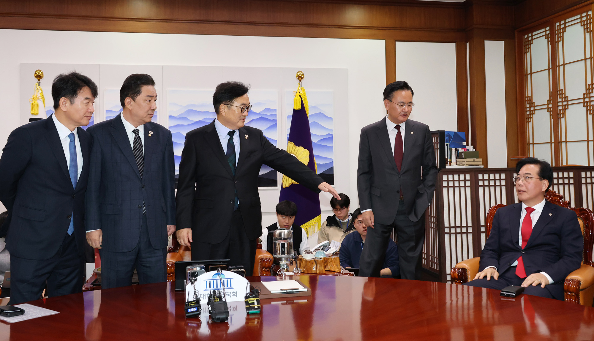 정치;국회;우원식;송언석;김병기;원내대표회동