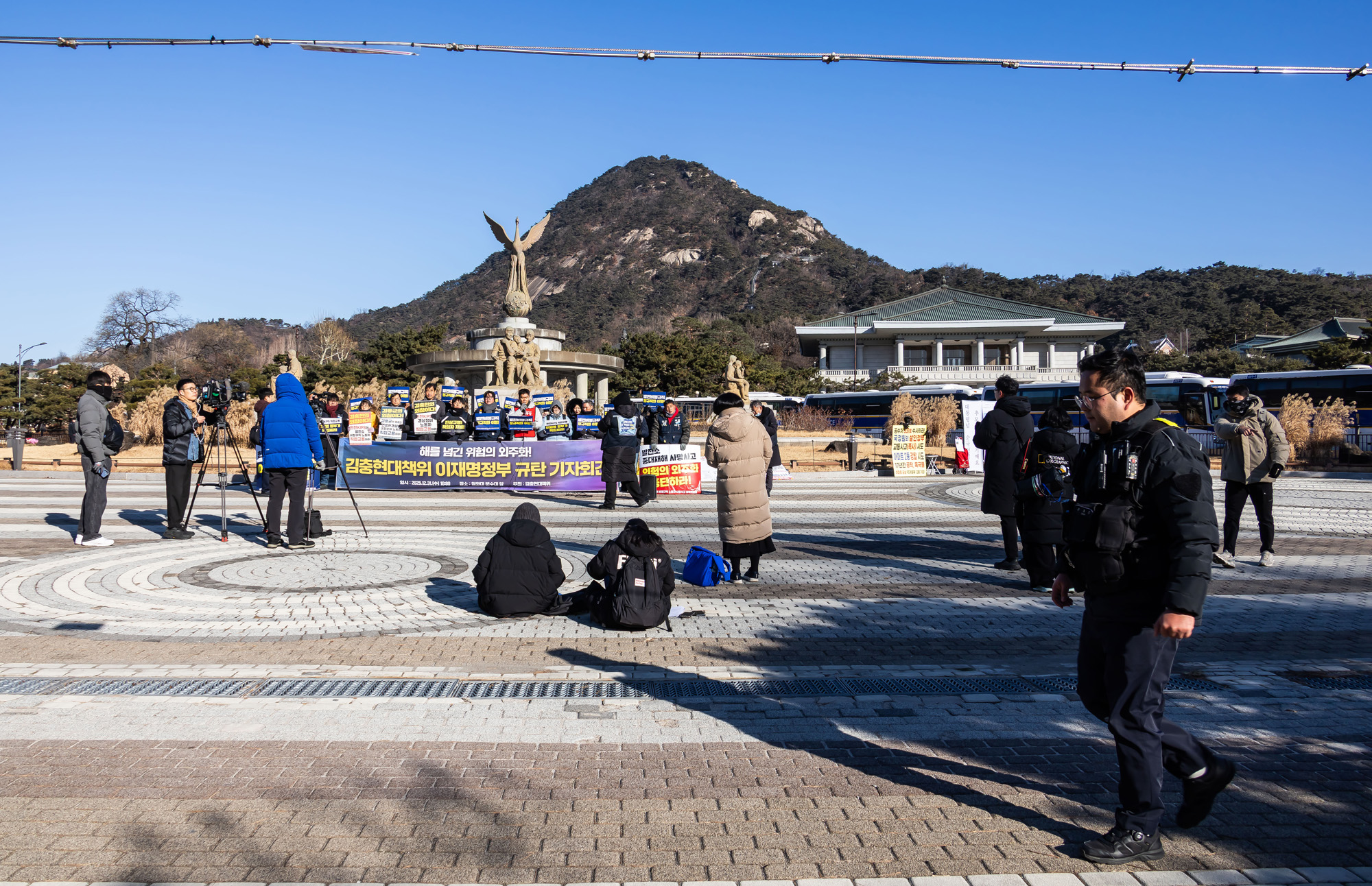 사회;세태;집회;시위;1인시위;청와대;이재명대통령청와대복귀;청와대앞집회스케치;청와대앞1인시위