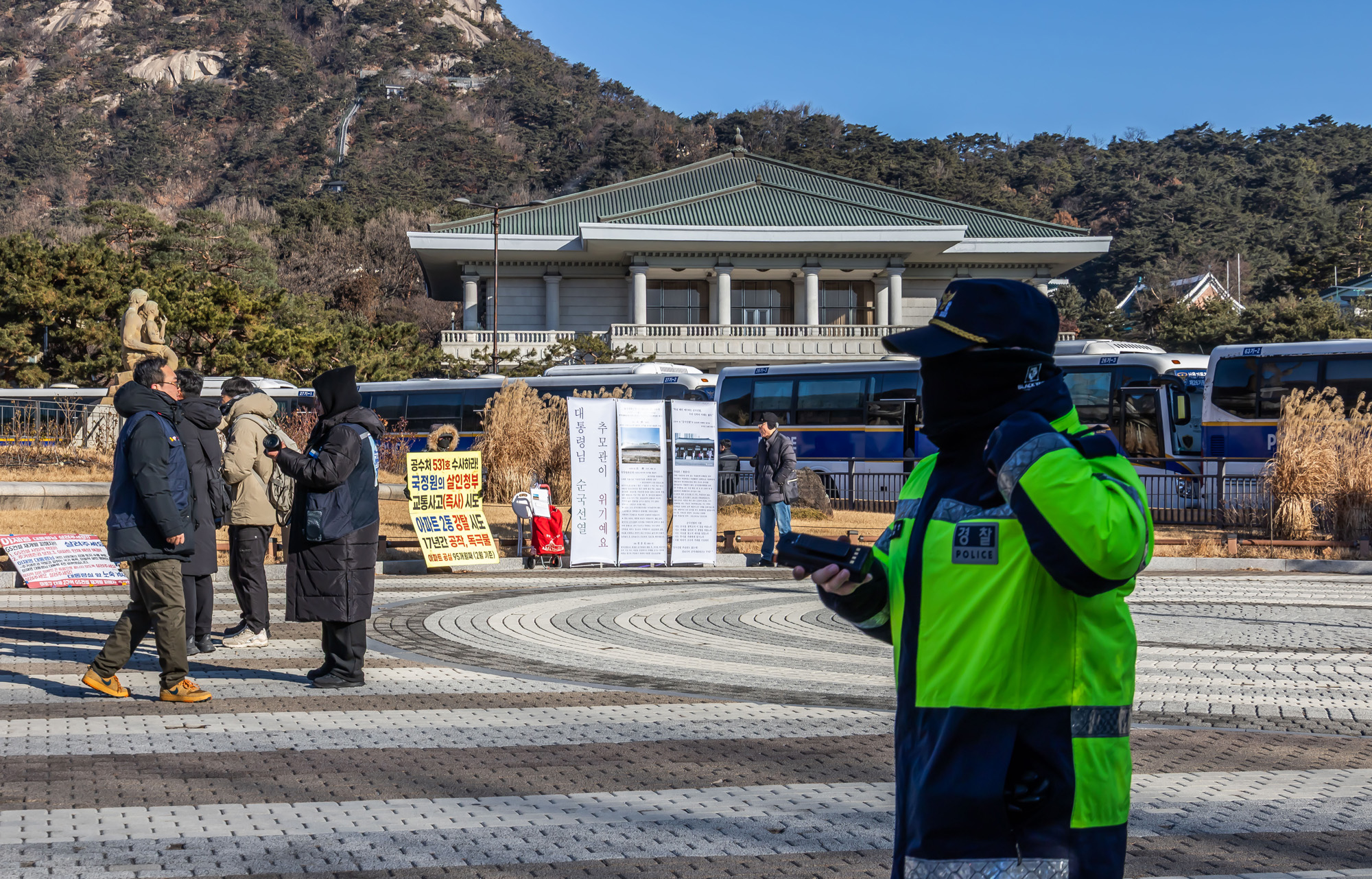 사회;세태;집회;시위;1인시위;청와대;이재명대통령청와대복귀;청와대앞집회스케치;청와대앞1인시위