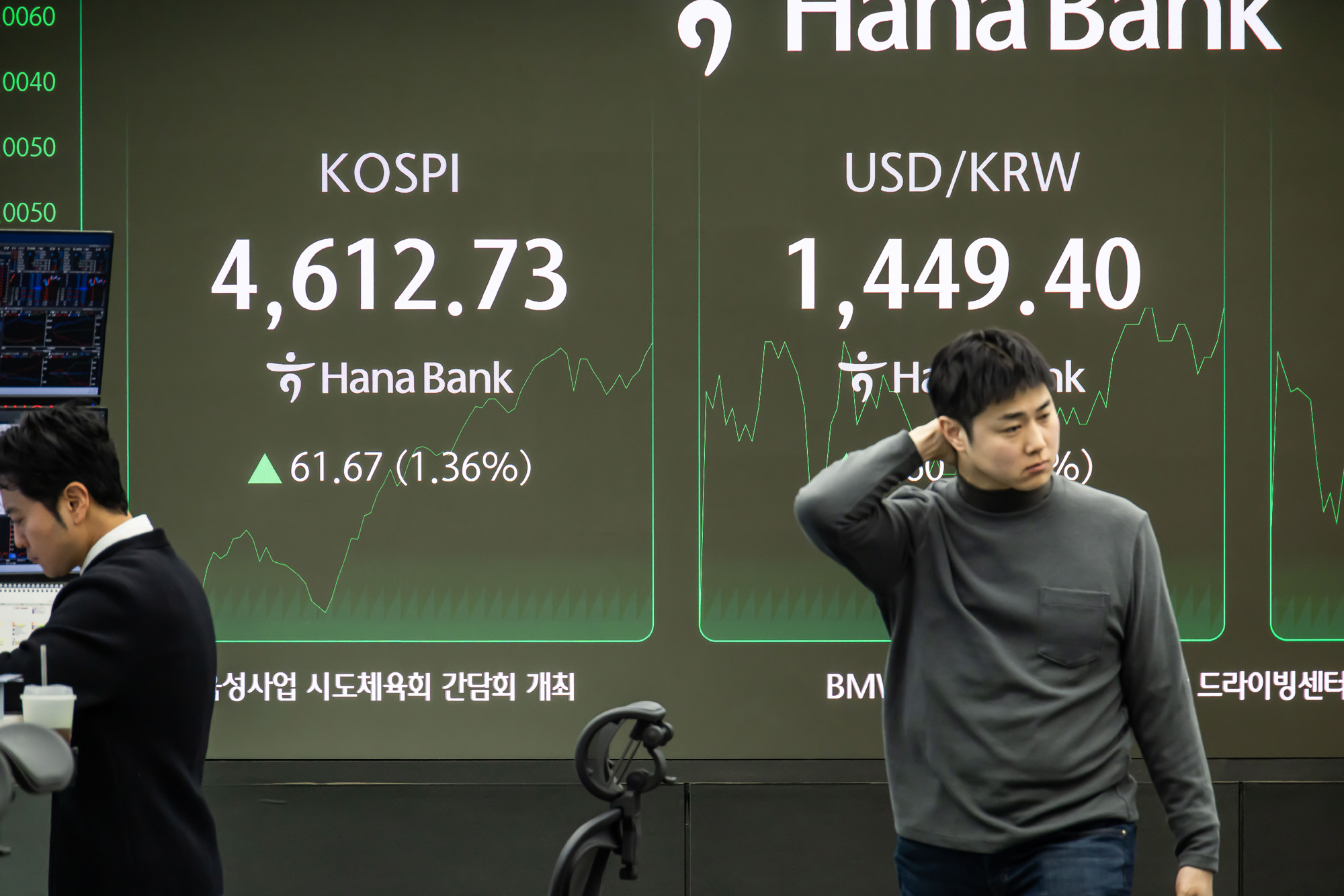 경제;주식;주가;코스피;KOSPI;코스피4600;하나은행딜링룸;코스피사상최고치