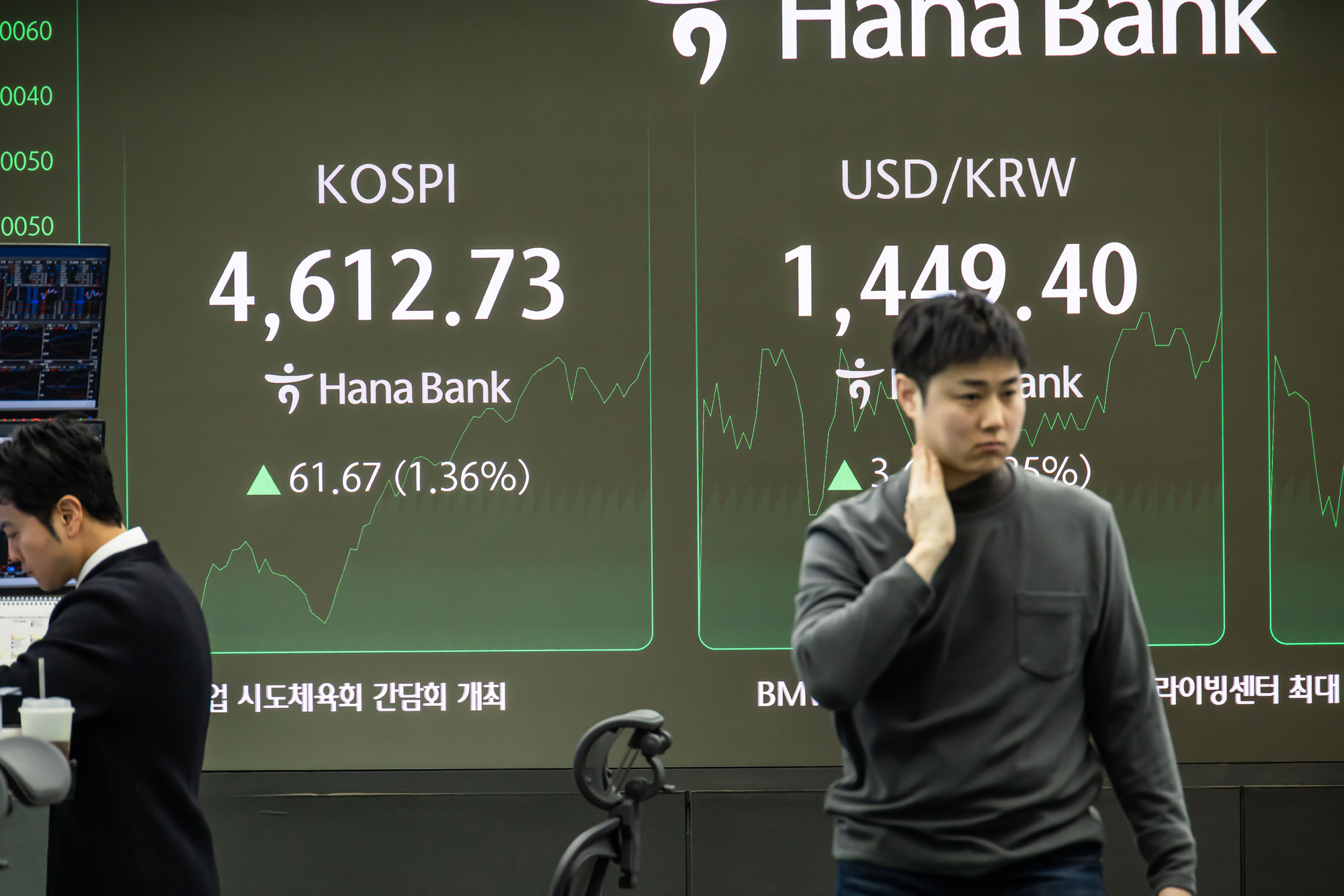 경제;주식;주가;코스피;KOSPI;코스피4600;하나은행딜링룸;코스피사상최고치