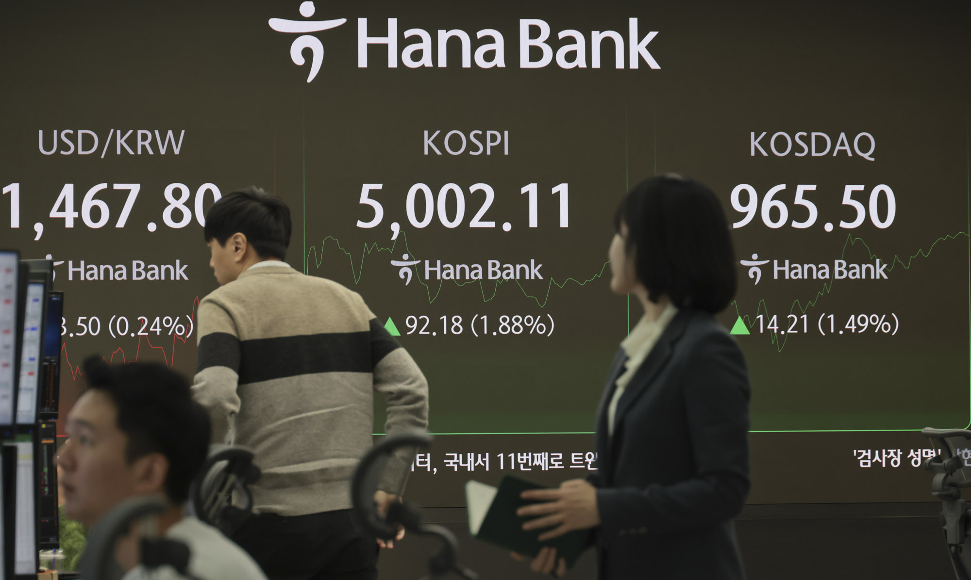 코스피지수;5천;오천;코스피5000;코스피5천;하나은행