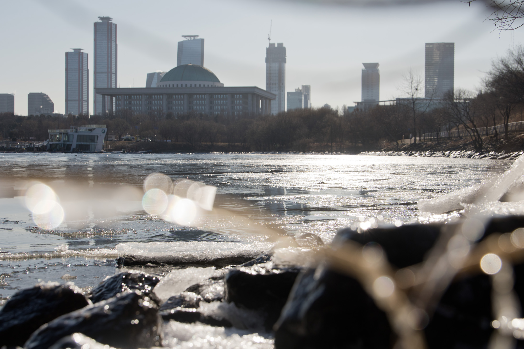 사회;세태;추위;한강;얼음